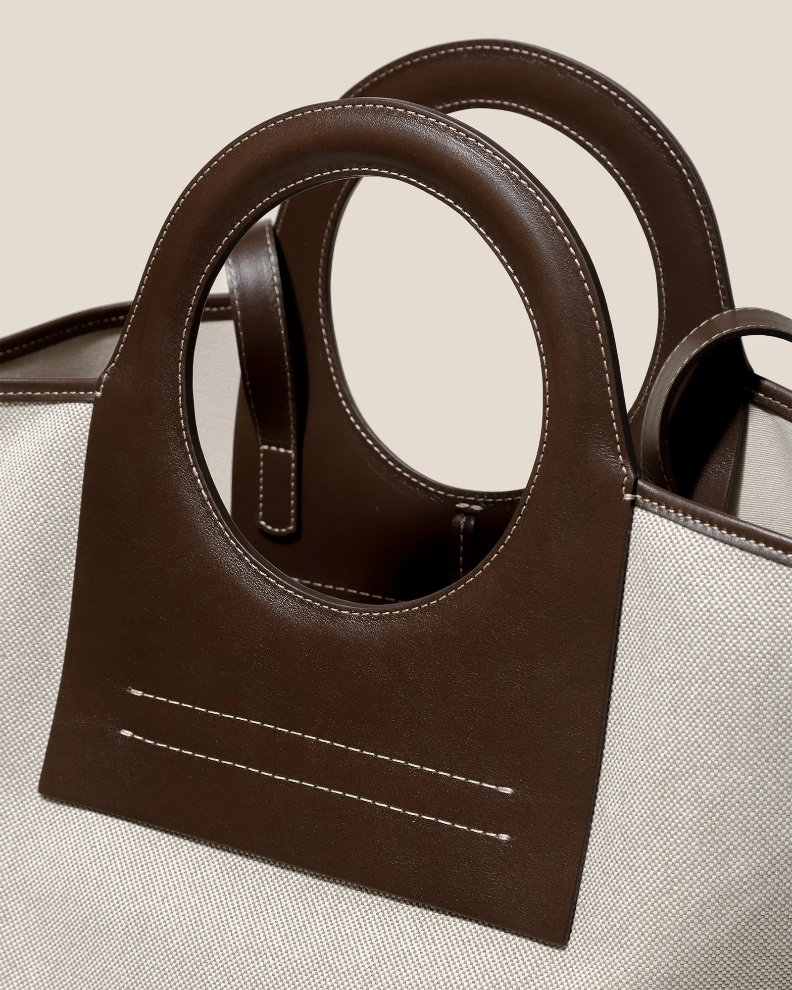 CALA S - Leather-trimmed Canvas Tote Bag sold by Hereu Studio product image thumbnail 2