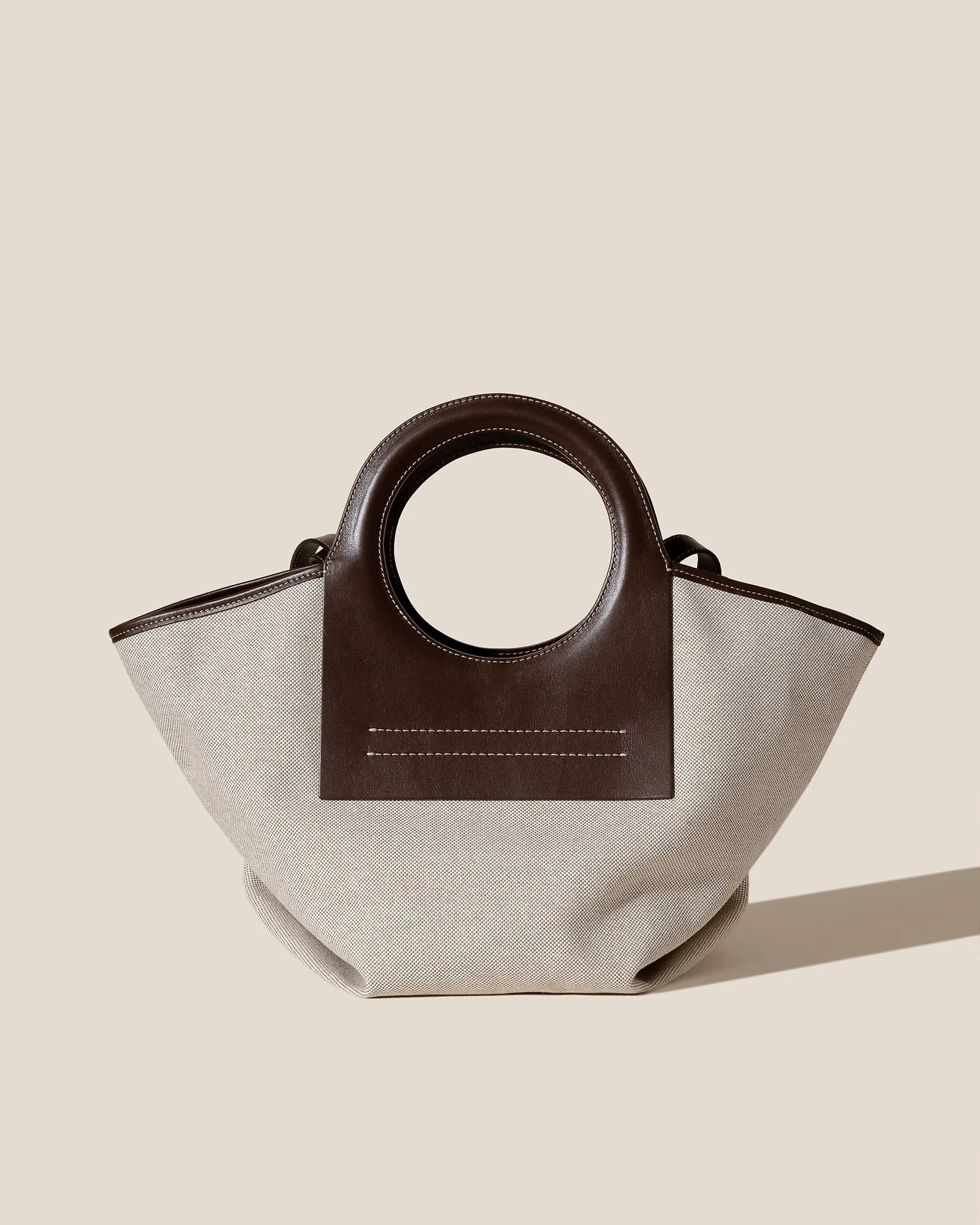 CALA S - Leather-trimmed Canvas Tote Bag sold by Hereu Studio