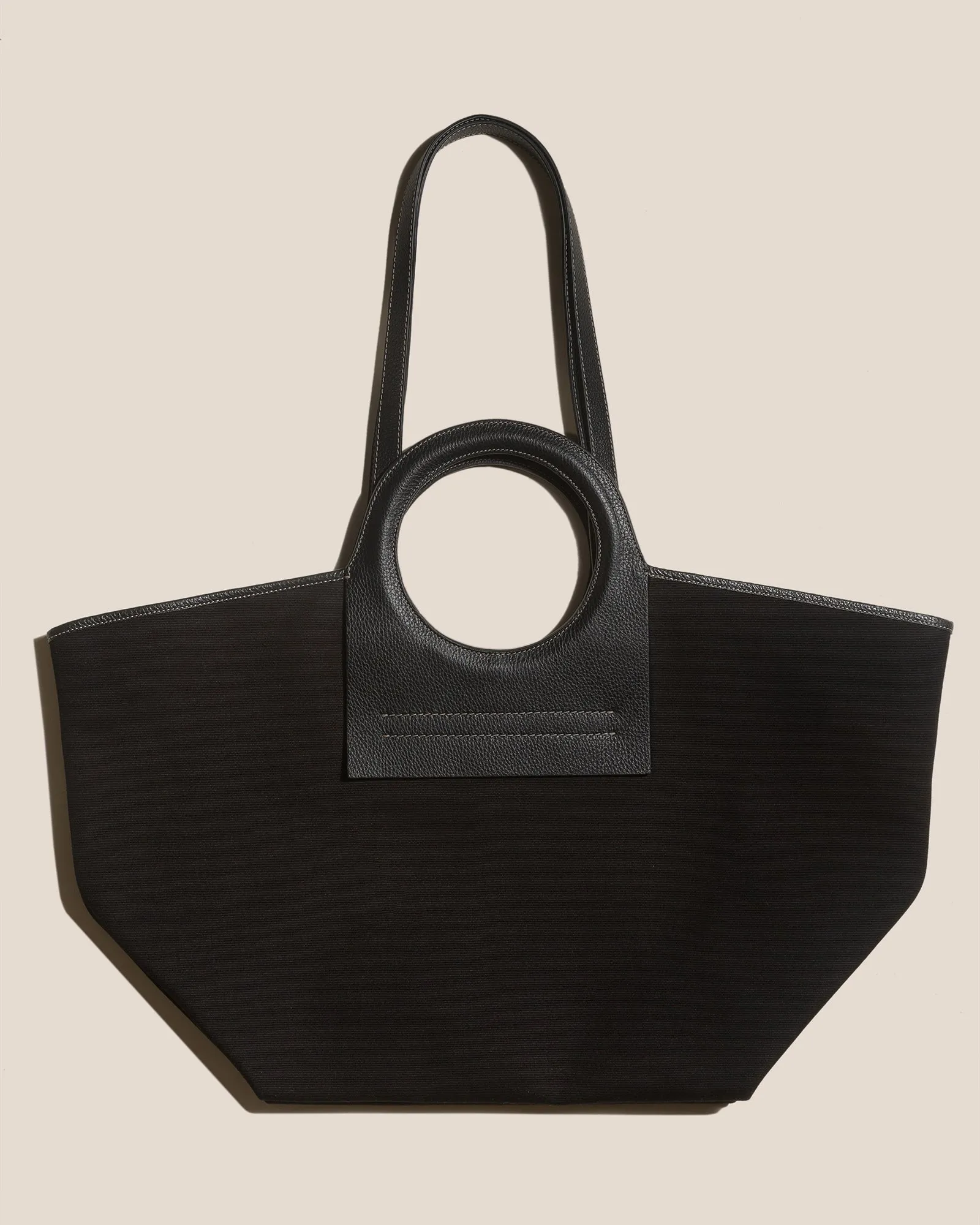 CALA L - Leather-trimmed Canvas Tote Bag sold by Hereu Studio product image thumbnail 5