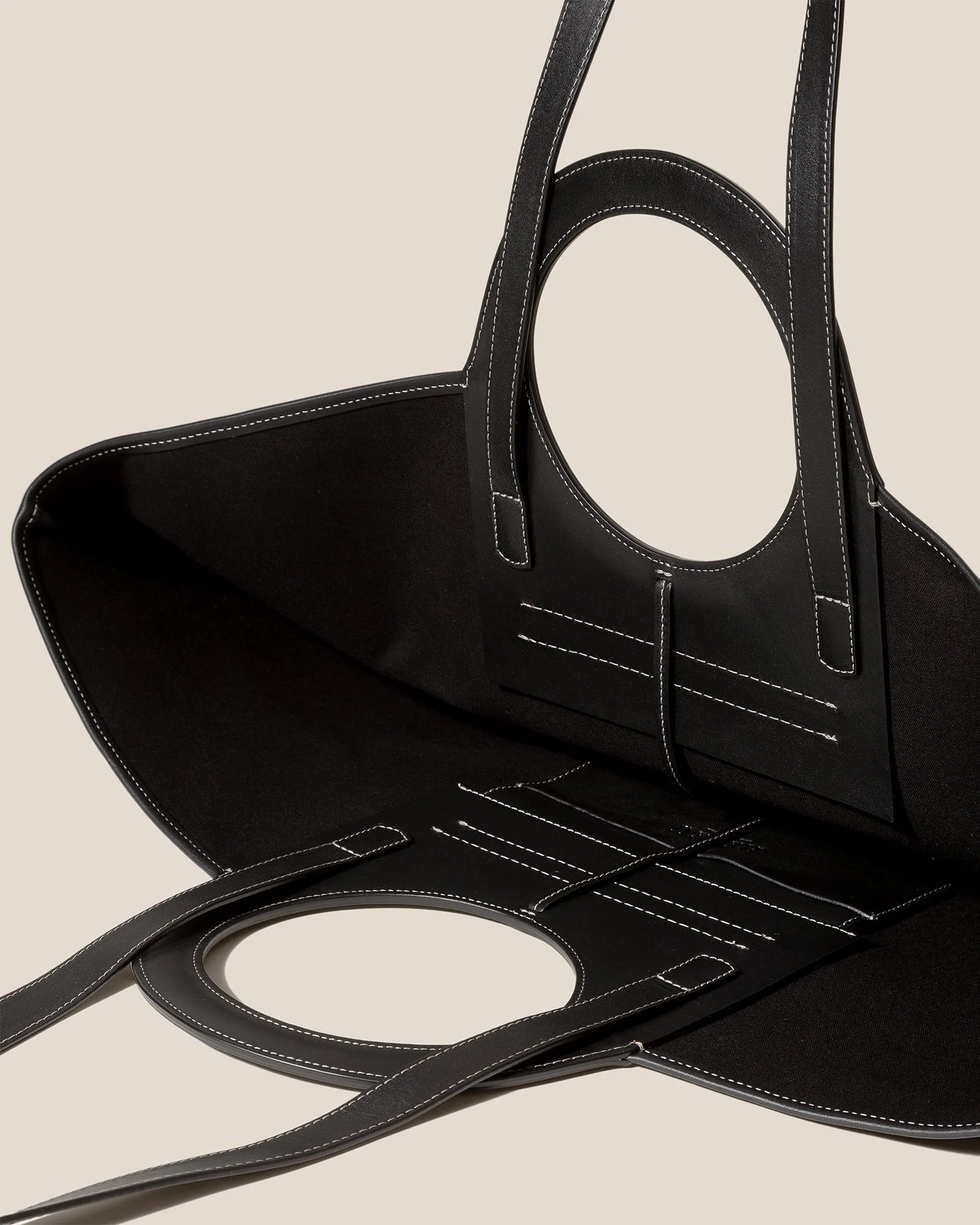 CALA L - Leather-trimmed Canvas Tote Bag sold by Hereu Studio product image thumbnail 3