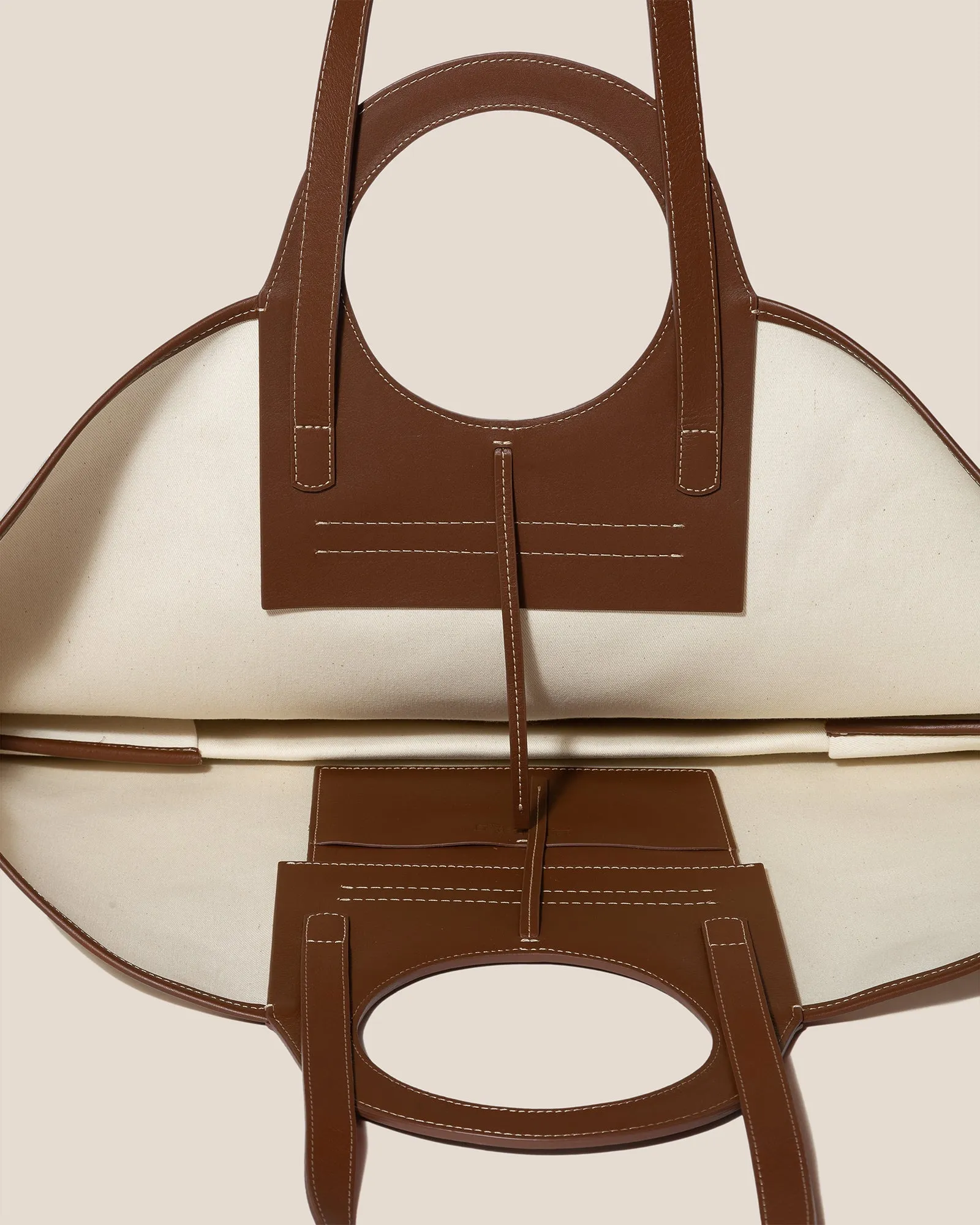 CALA S - Leather-trimmed Canvas Tote Bag sold by Hereu Studio product image thumbnail 4