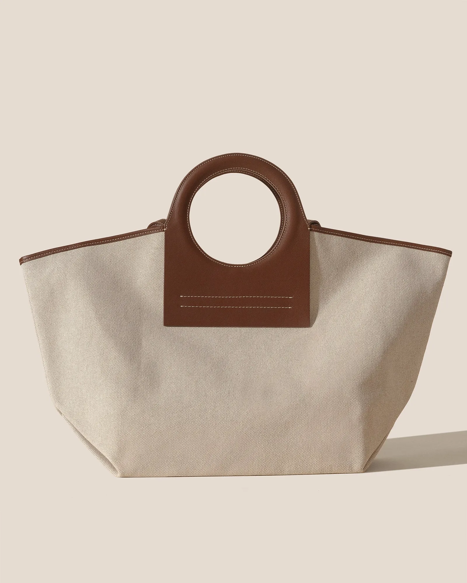 CALA L - Leather-trimmed Canvas Tote Bag sold by Hereu Studio