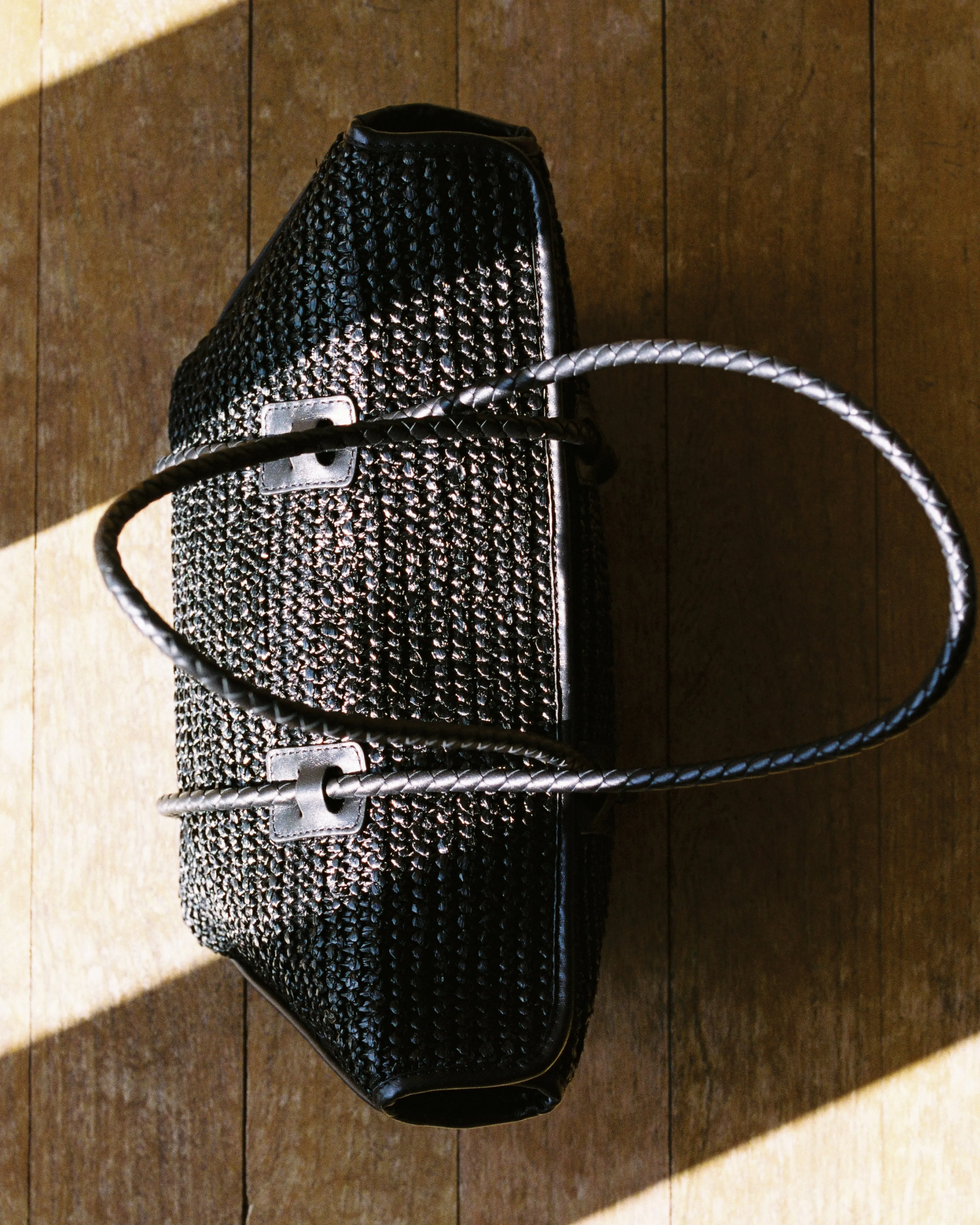 FORNA RAFFIA - Leather Framed Shoulder Bag sold by Hereu Studio