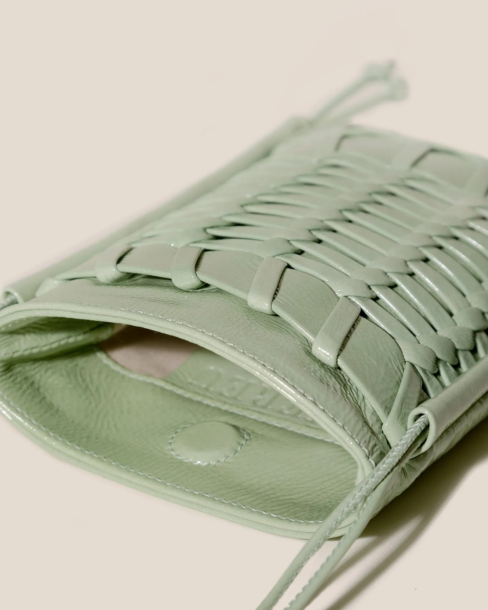 TRENA MINI CRINKLED GLOSSY - Flat Square Crossbody Bag sold by Hereu Studio product image thumbnail 3