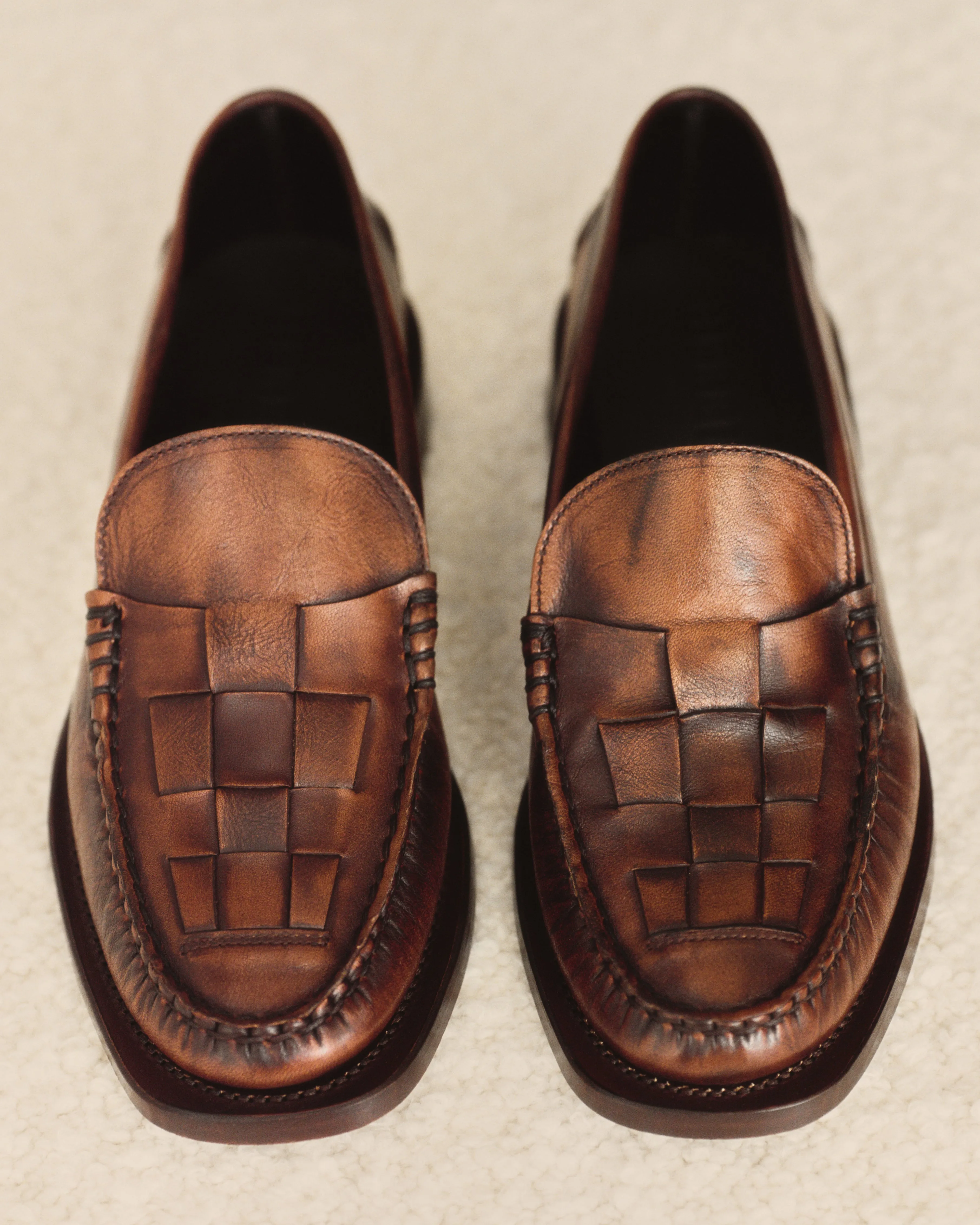 NOMBELA DUOTONE - Interwoven Detail Slip-on Loafer sold by Hereu Studio