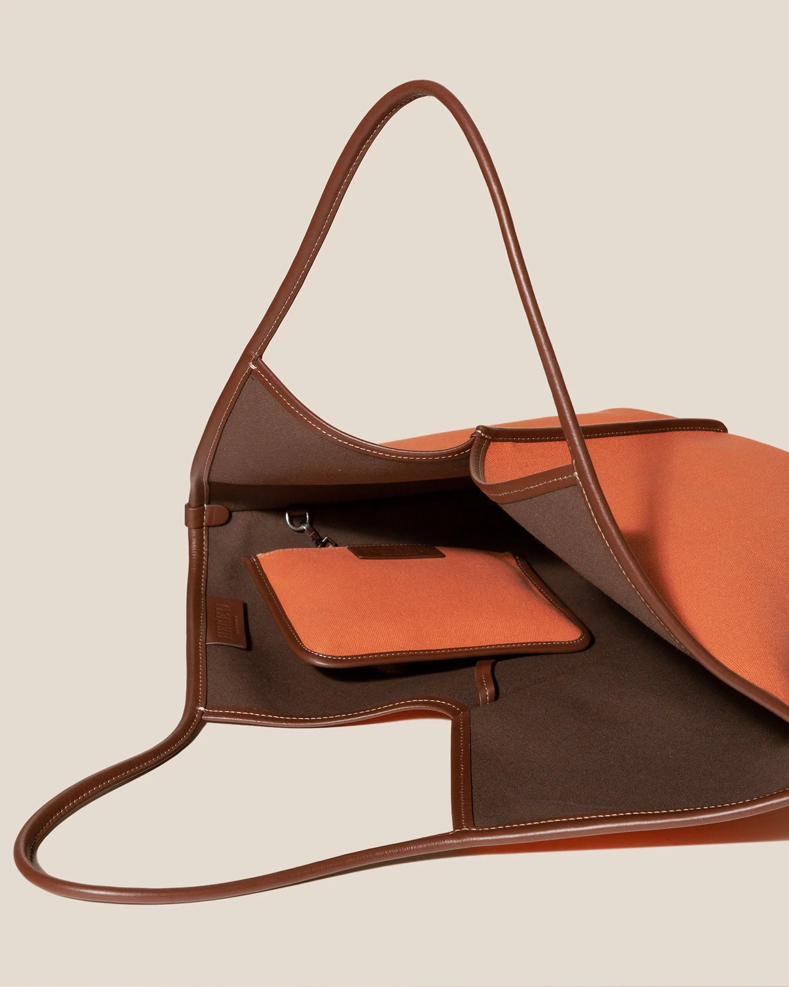 CALELLA - Leather-trimmed Organic Cotton Tote Bag sold by Hereu Studio product image thumbnail 3