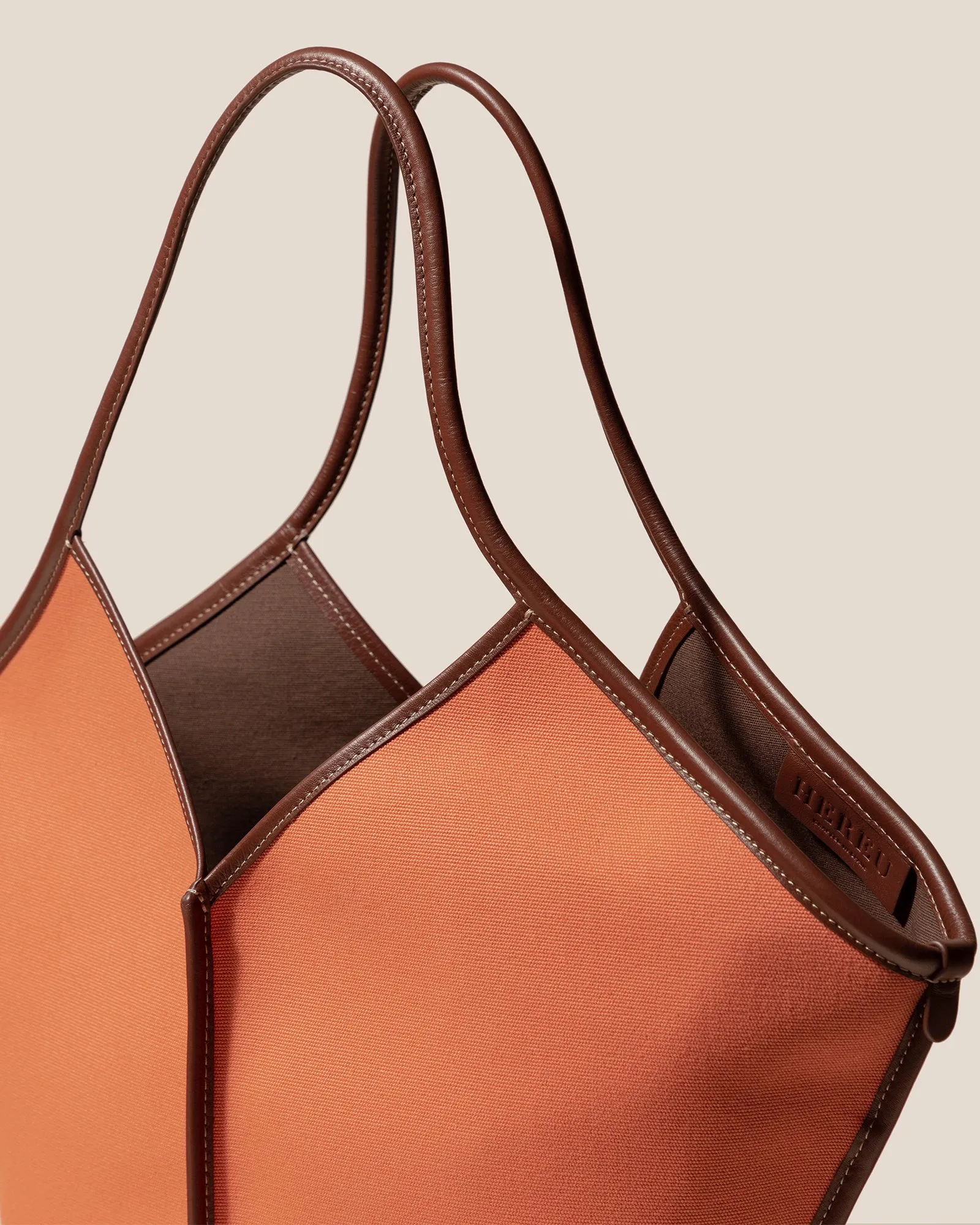 CALELLA - Leather-trimmed Organic Cotton Tote Bag sold by Hereu Studio product image thumbnail 2