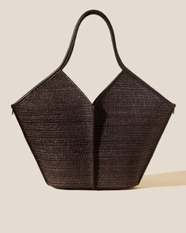 CALELLA RAFFIA - Leather-trimmed Tote Bag sold by Hereu Studio