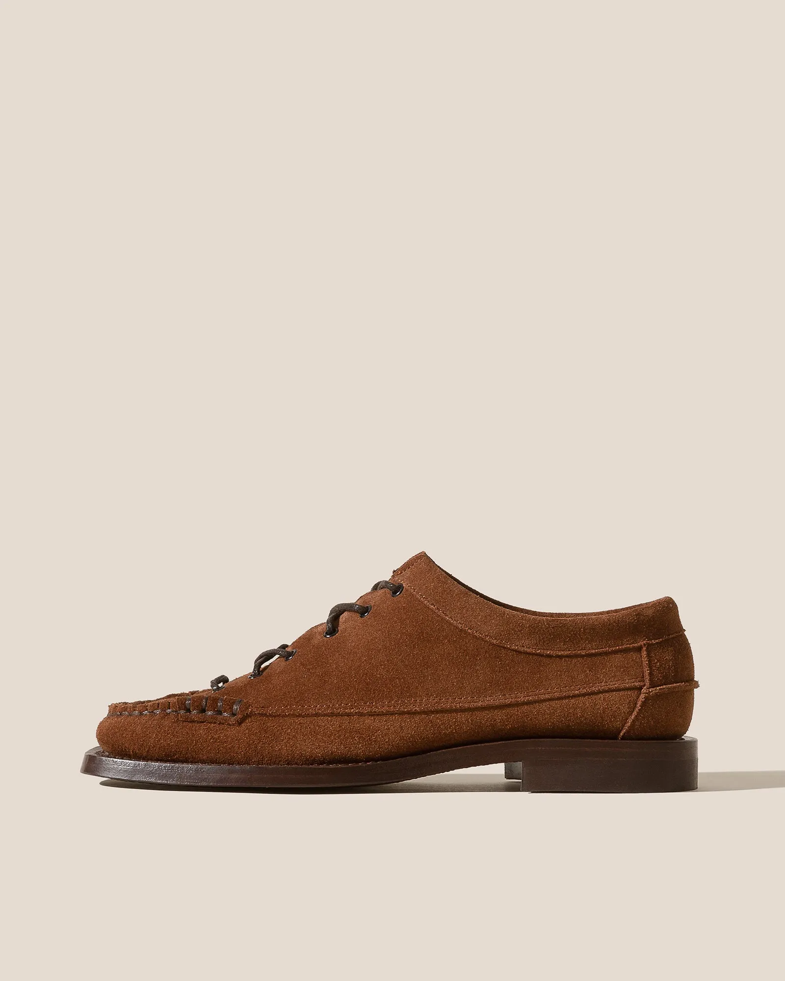 PRIEGO SQUARED SUEDE - Men's Lace up Moccasin sold by Hereu Studio