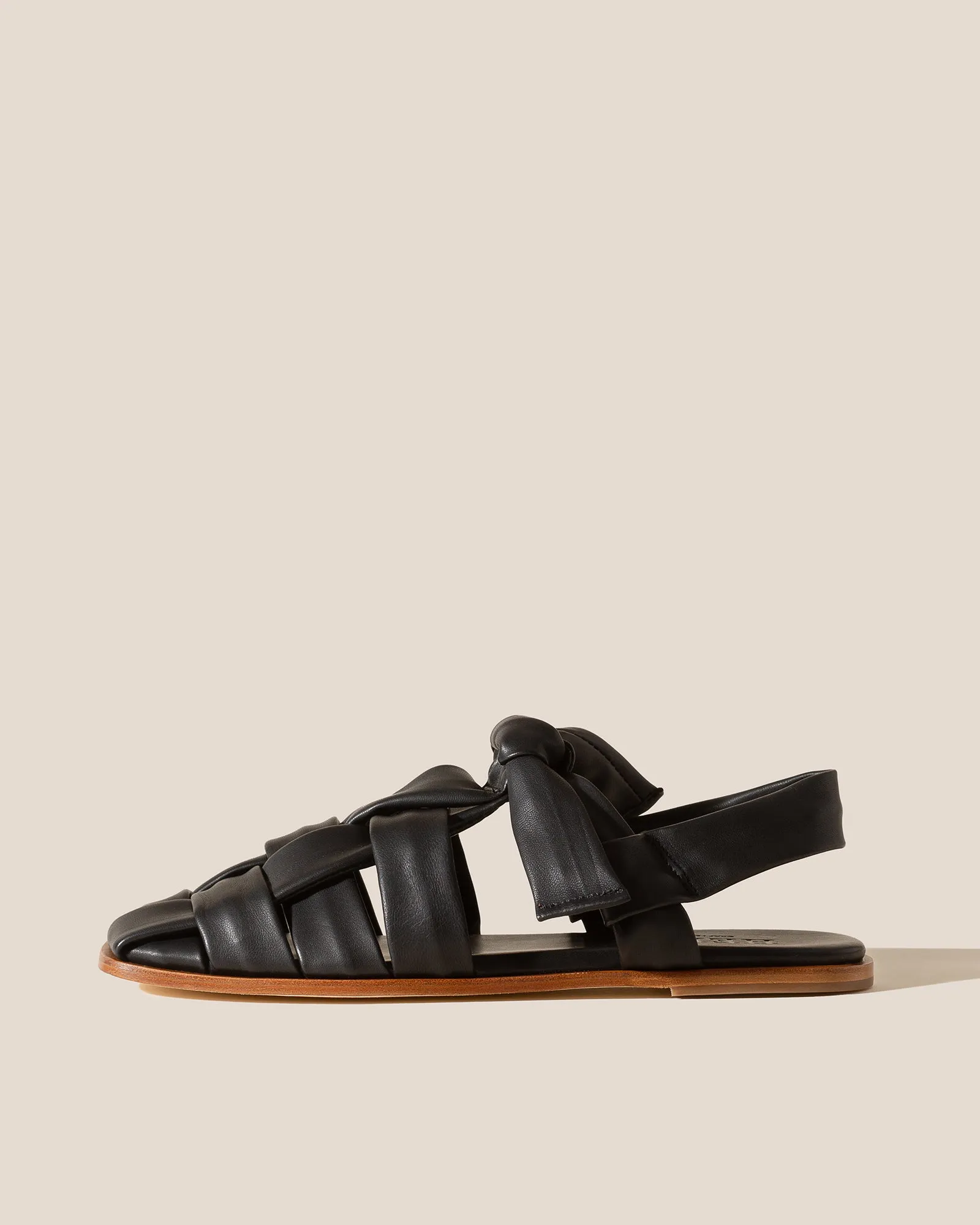 BENA - Interwoven Knotted T-bar Sandal sold by Hereu Studio
