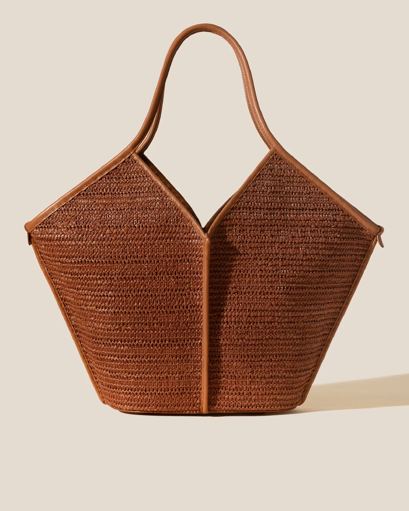 CALELLA RAFFIA - Leather-trimmed Tote Bag sold by Hereu Studio