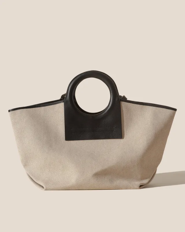 CALA L - Leather-trimmed Canvas Tote Bag sold by Hereu Studio