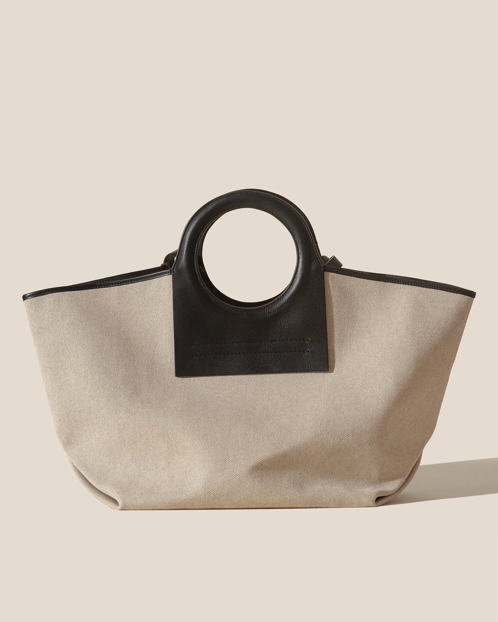 CALA L - Leather-trimmed Canvas Tote Bag sold by Hereu Studio