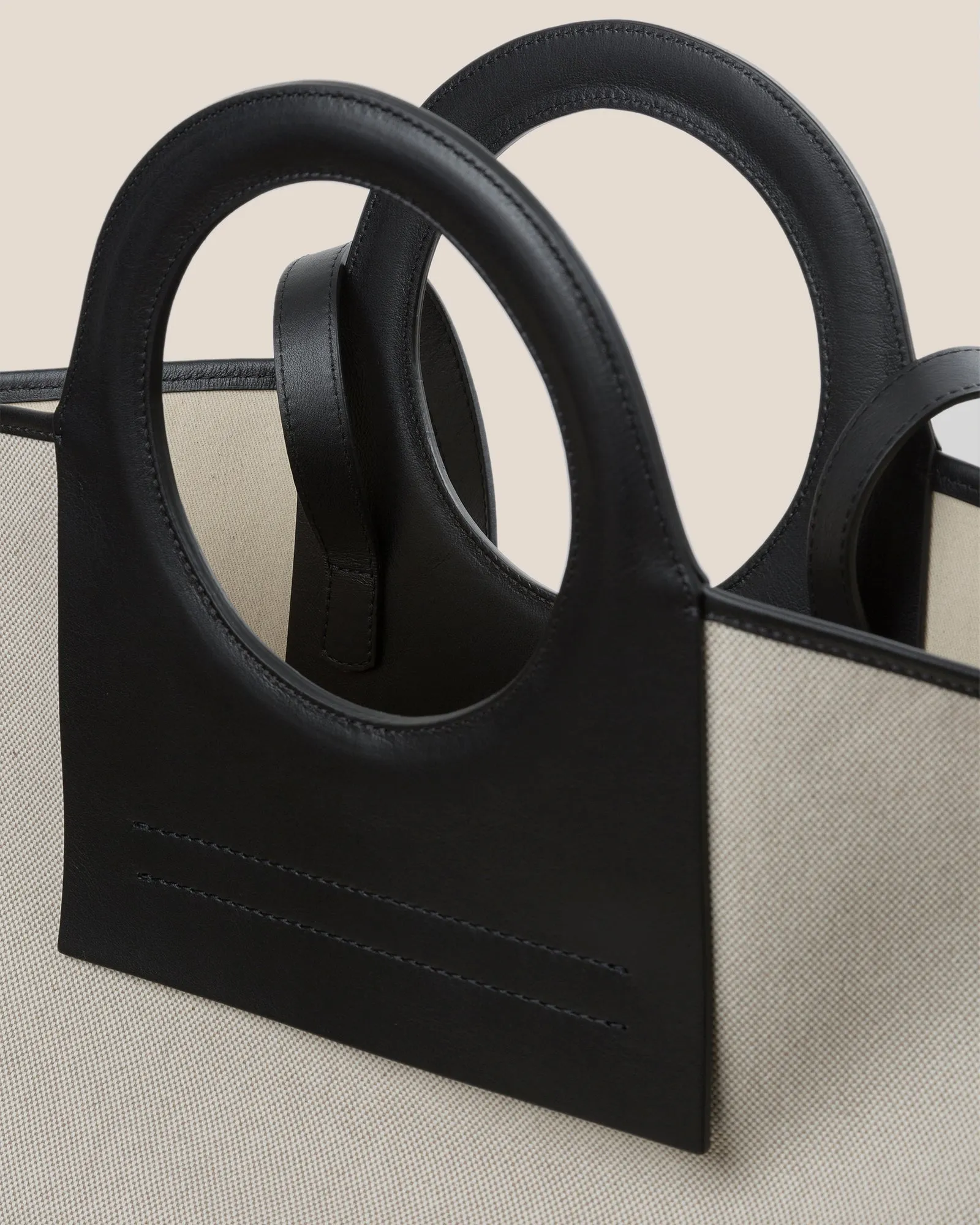 CALA L - Leather-trimmed Canvas Tote Bag sold by Hereu Studio product image thumbnail 3