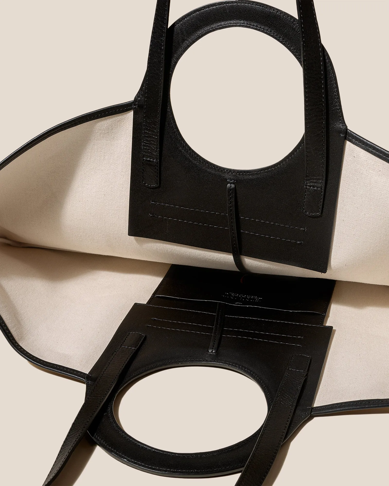 CALA L - Leather-trimmed Canvas Tote Bag sold by Hereu Studio product image thumbnail 5