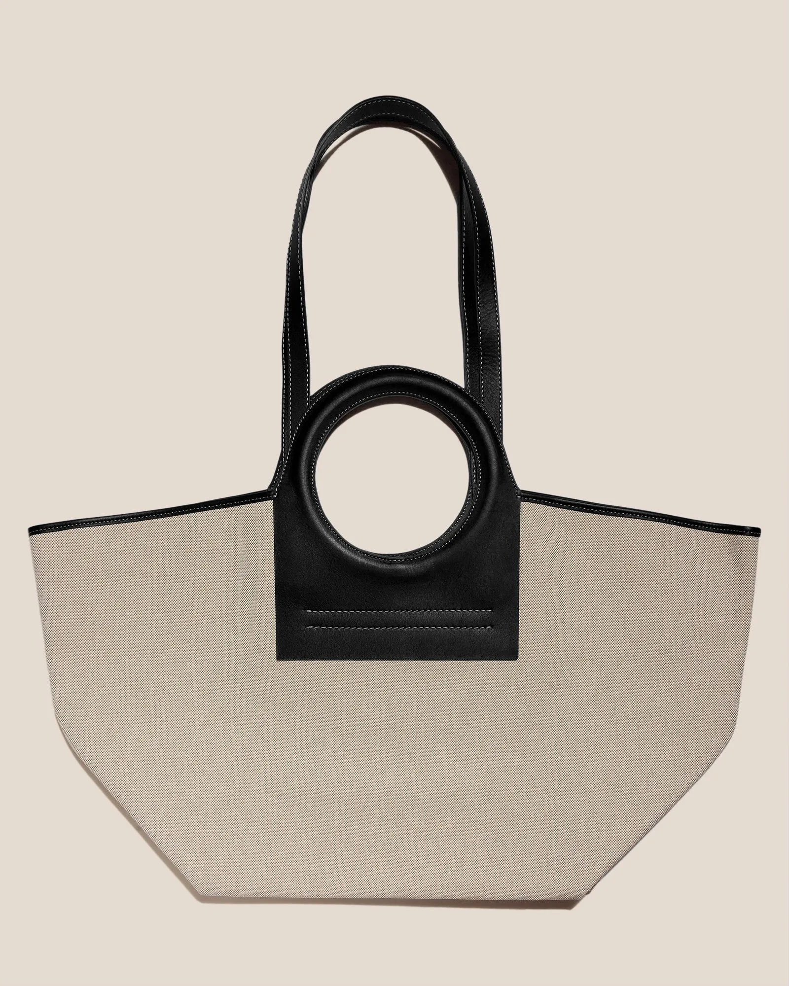 CALA L - Leather-trimmed Canvas Tote Bag sold by Hereu Studio product image thumbnail 2