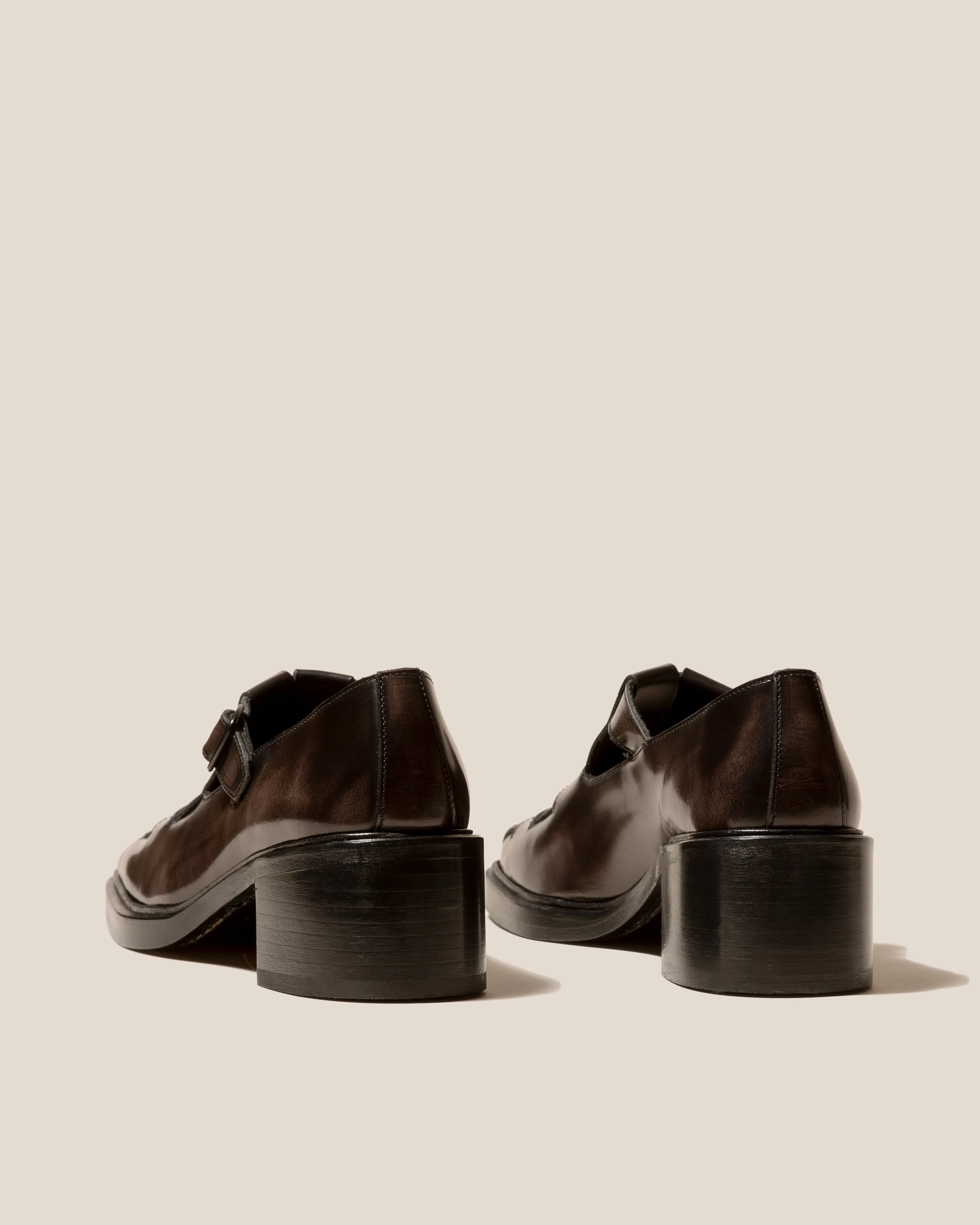 POBLA HEELED - Brushed Interwoven T-Bar Loafer sold by Hereu Studio product image thumbnail 4