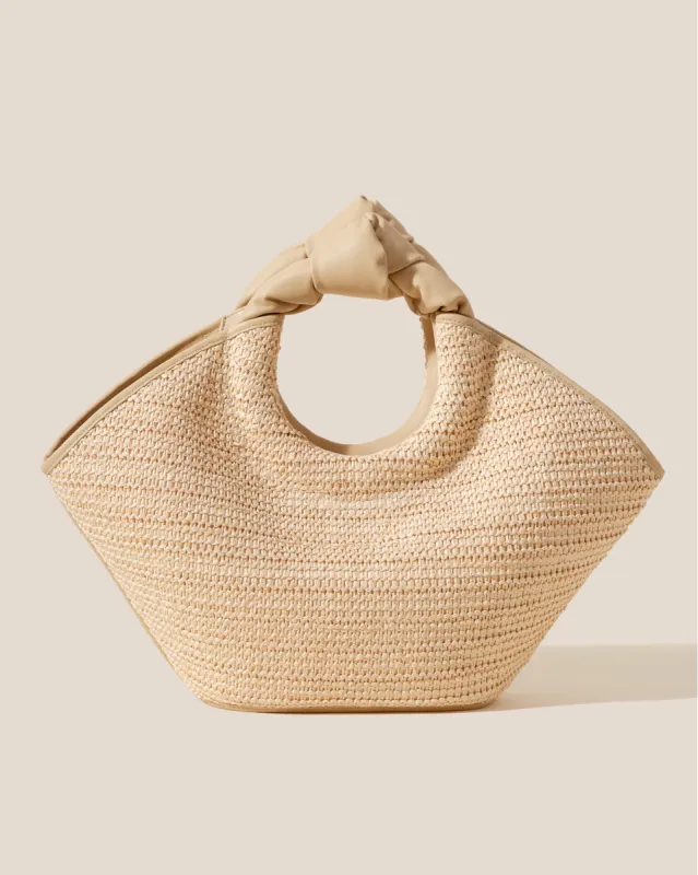 CASTELL RAFFIA - Knotted-handle Tote Bag sold by Hereu Studio