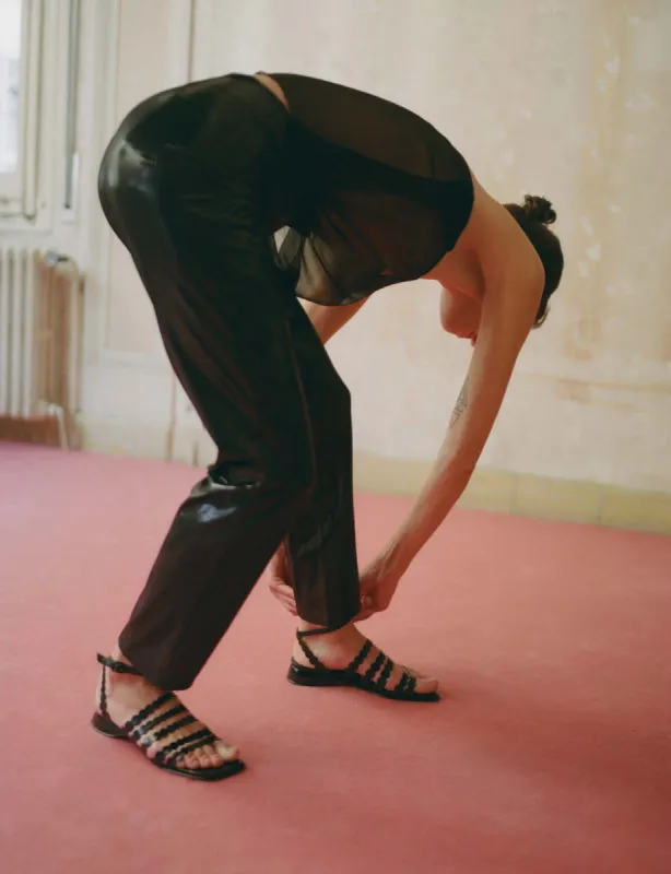 SAVINA - Circle Detail Strappy Sandal sold by Hereu Studio