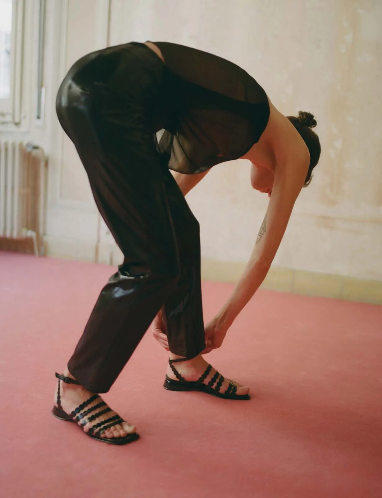 SAVINA - Circle Detail Strappy Sandal sold by Hereu Studio