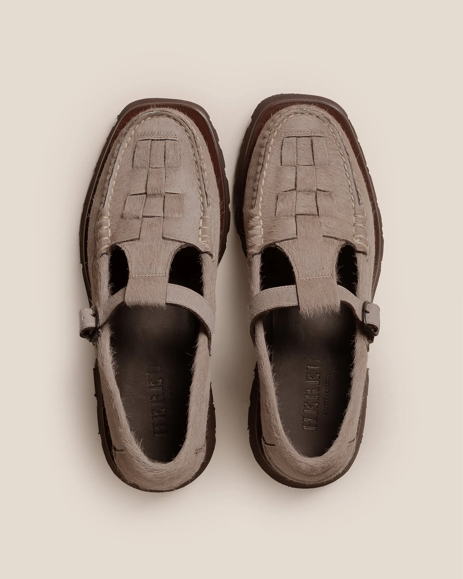 SOLLER SPORT CALF HAIR - Tread Sole T-Bar Loafer sold by Hereu Studio product image thumbnail 2