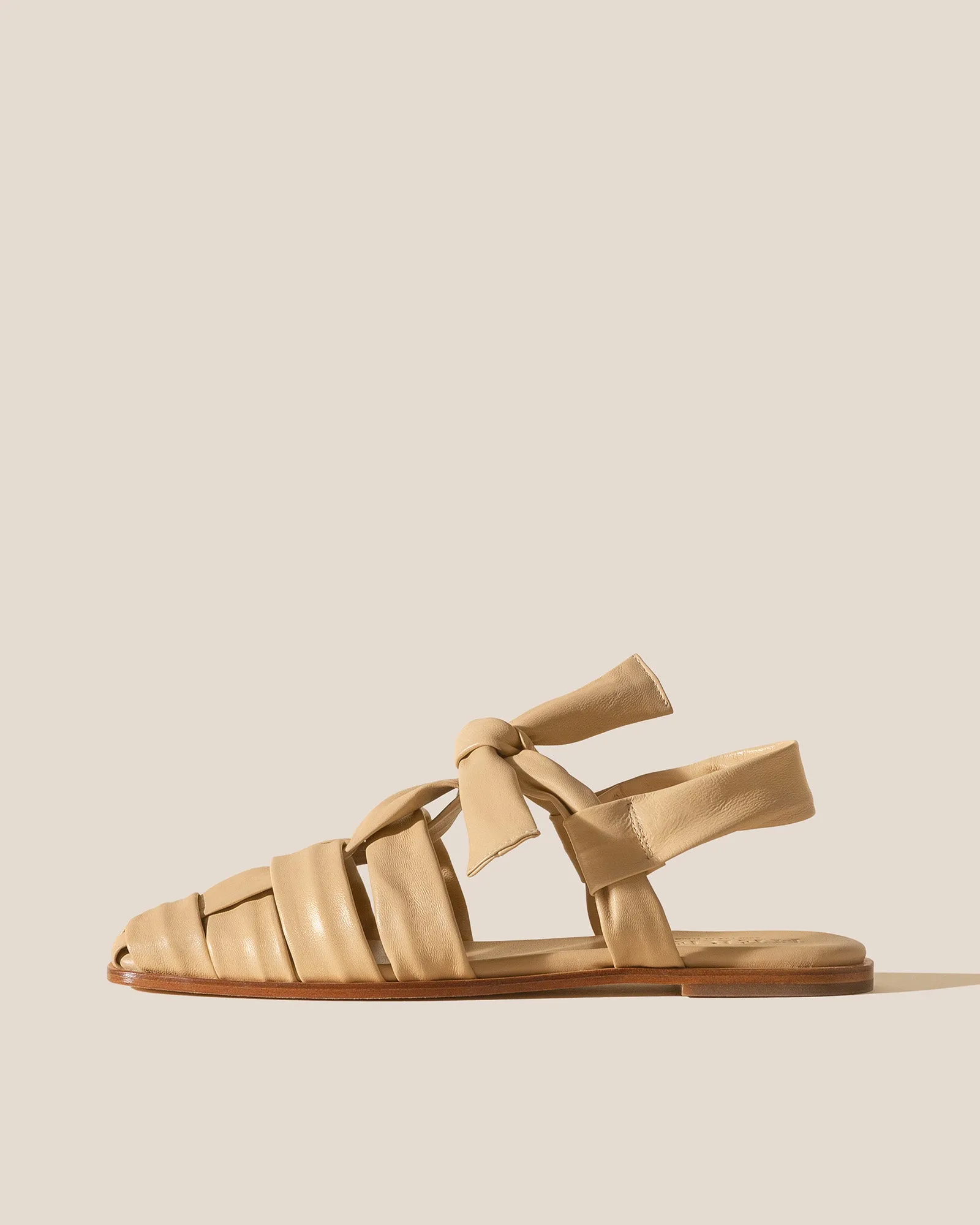BENA - Interwoven Knotted T-bar Sandal sold by Hereu Studio