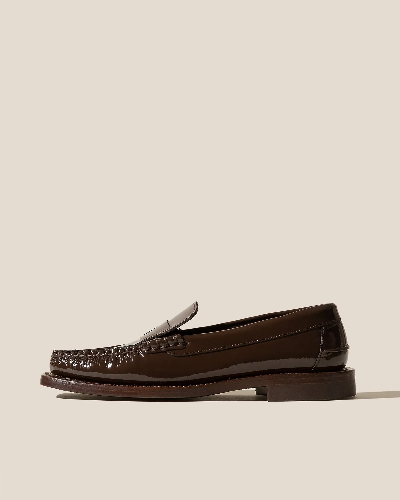 SINEU GLOSSY - Interlaced-detail Slip-on Loafer sold by Hereu Studio