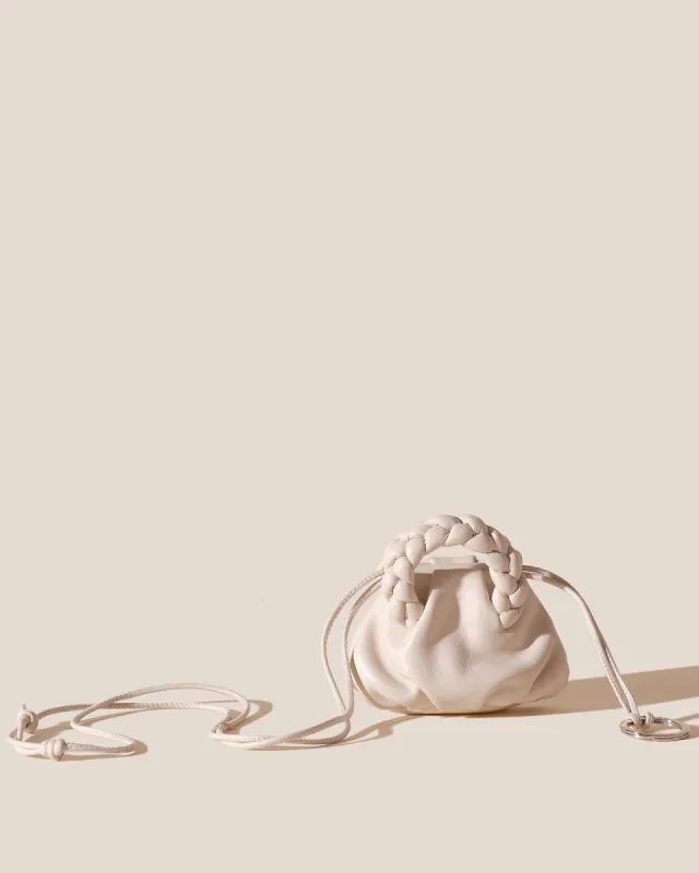 BOMBON MINI PURSE - Plaited-Handle Leather Keychain Purse made by Hereu Studio