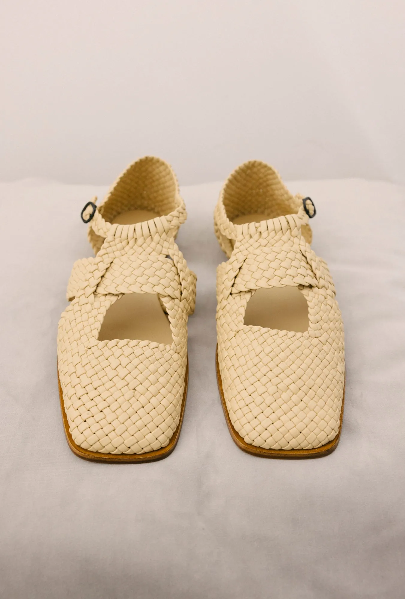 SERRA - Woven T-Bar Sandal sold by Hereu Studio
