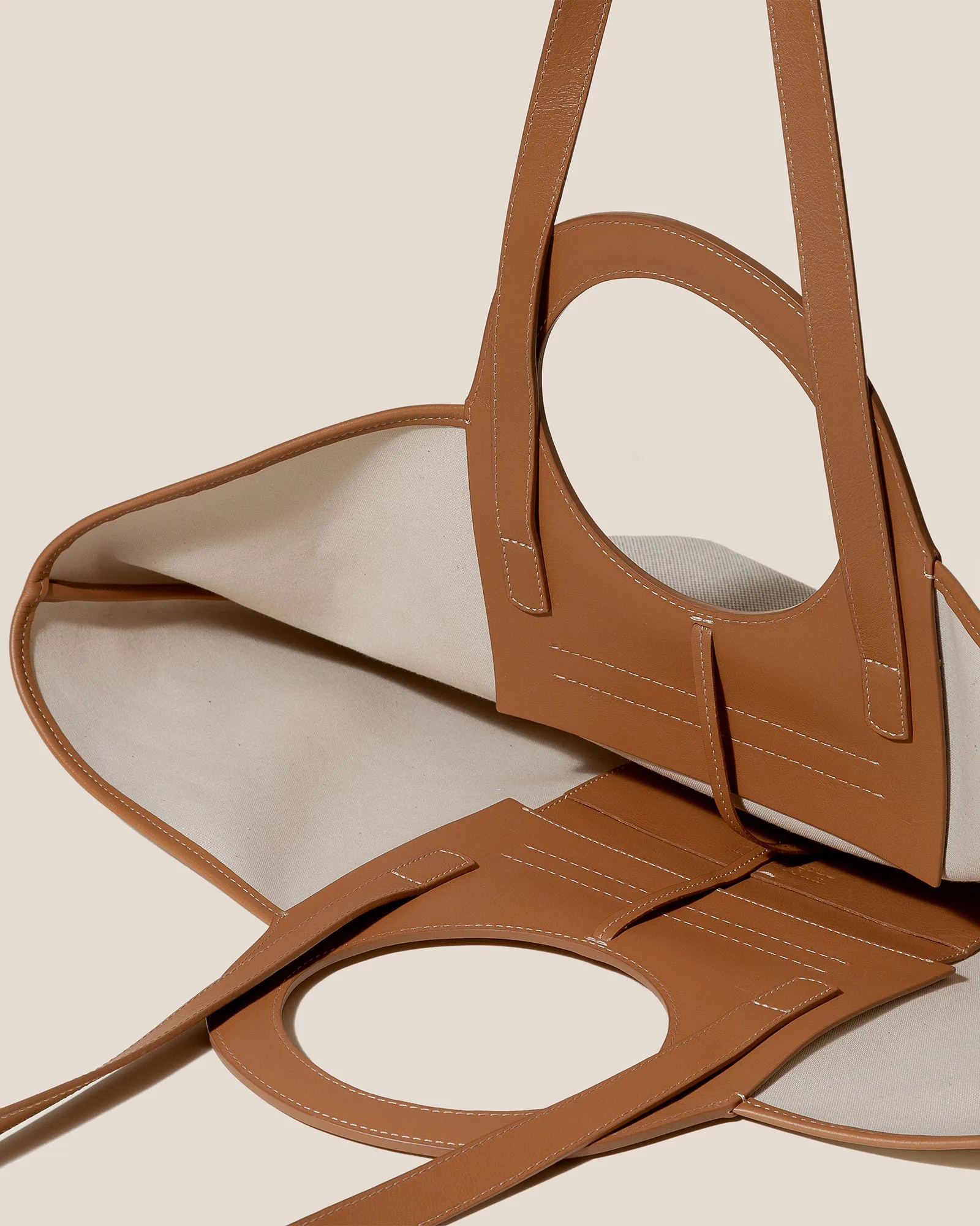 CALA L - Leather-trimmed Canvas Tote Bag sold by Hereu Studio product image thumbnail 2