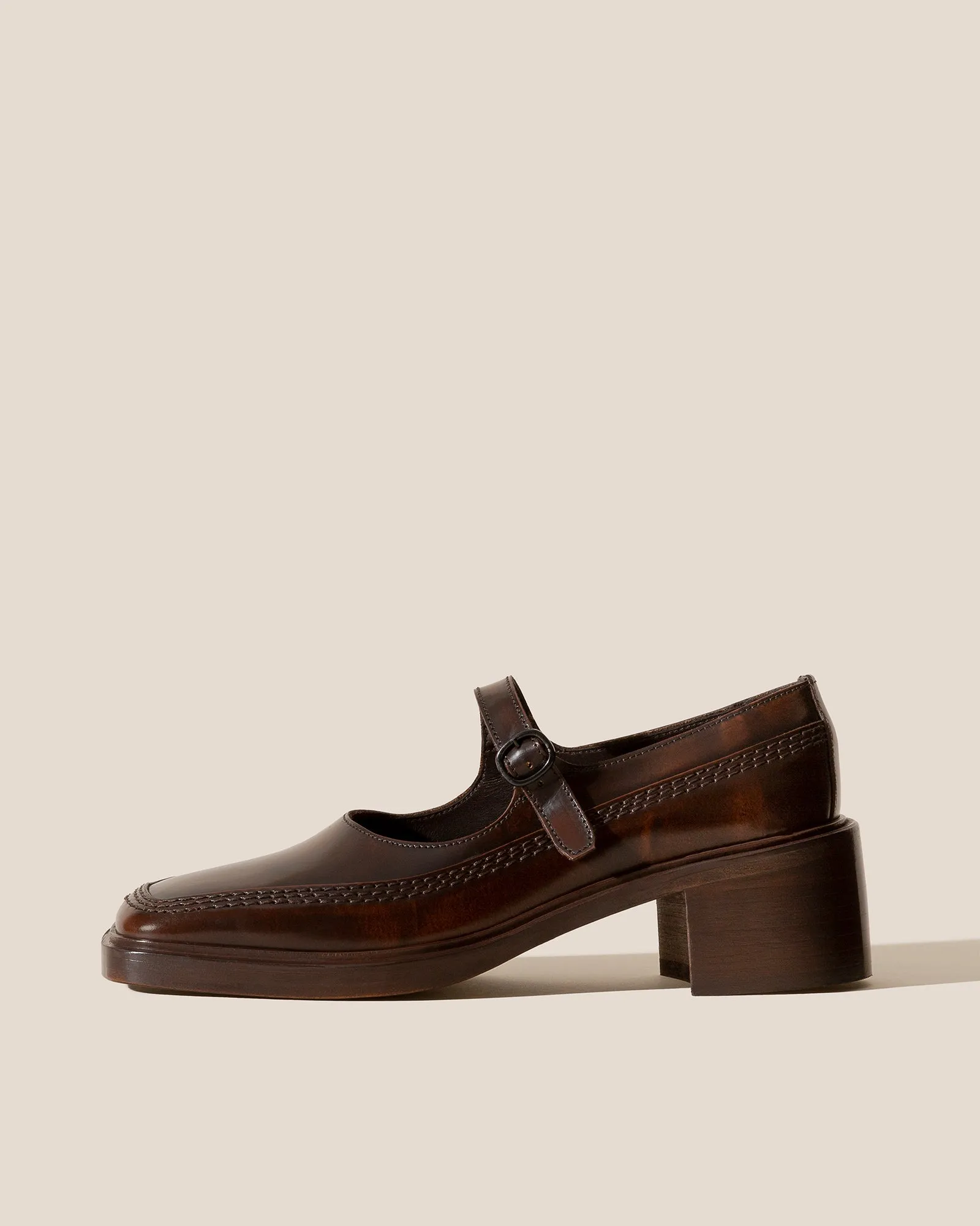 SIO HEELED - Brushed Mary Jane Loafer sold by Hereu Studio
