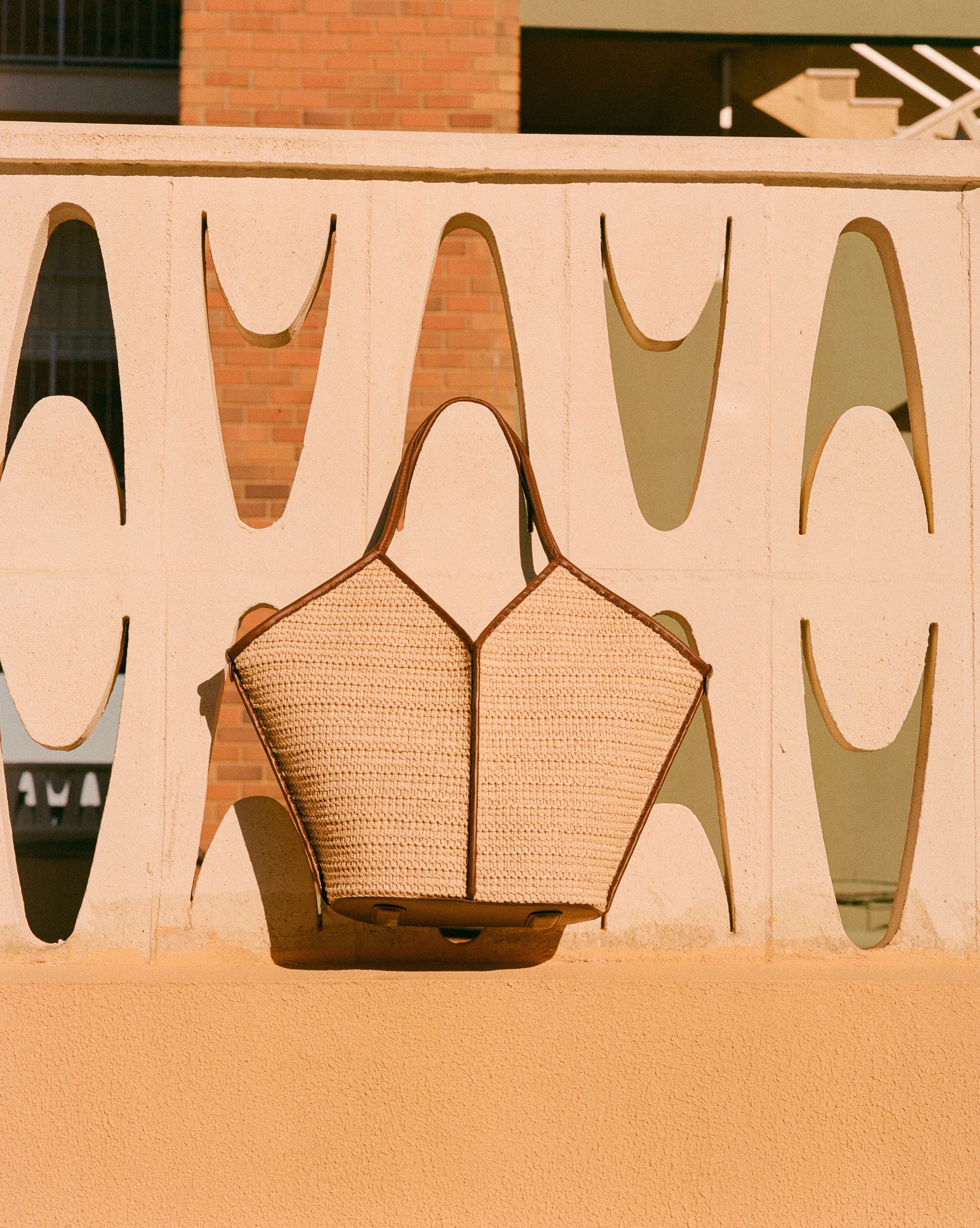 CALELLA RAFFIA - Leather-trimmed Tote Bag sold by Hereu Studio