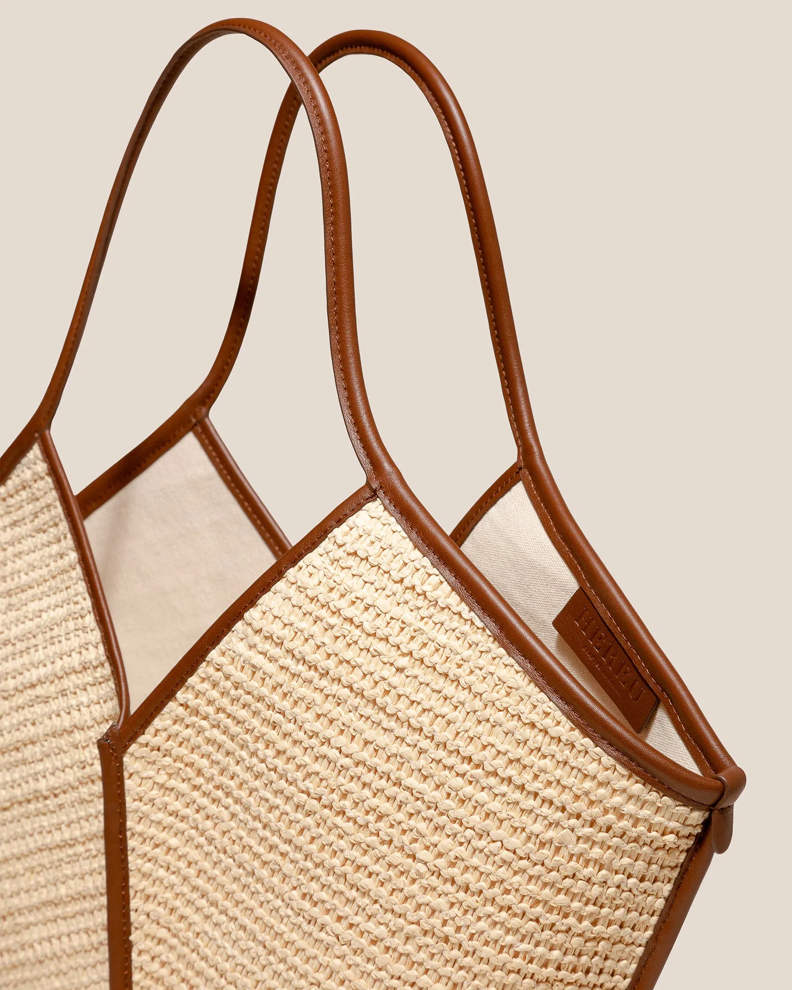 CALELLA RAFFIA - Leather-trimmed Tote Bag sold by Hereu Studio product image thumbnail 3
