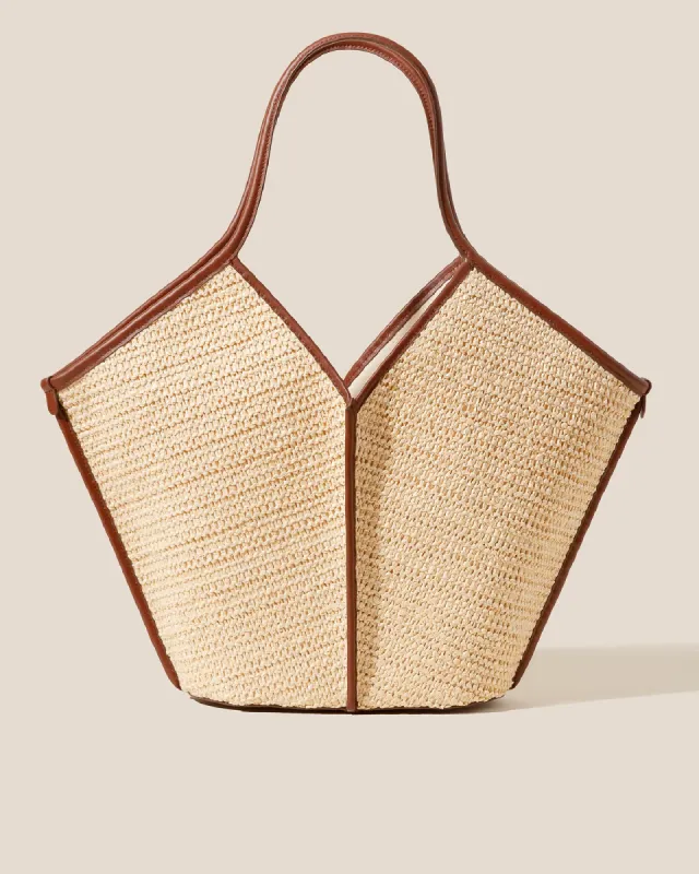 CALELLA RAFFIA - Leather-trimmed Tote Bag sold by Hereu Studio