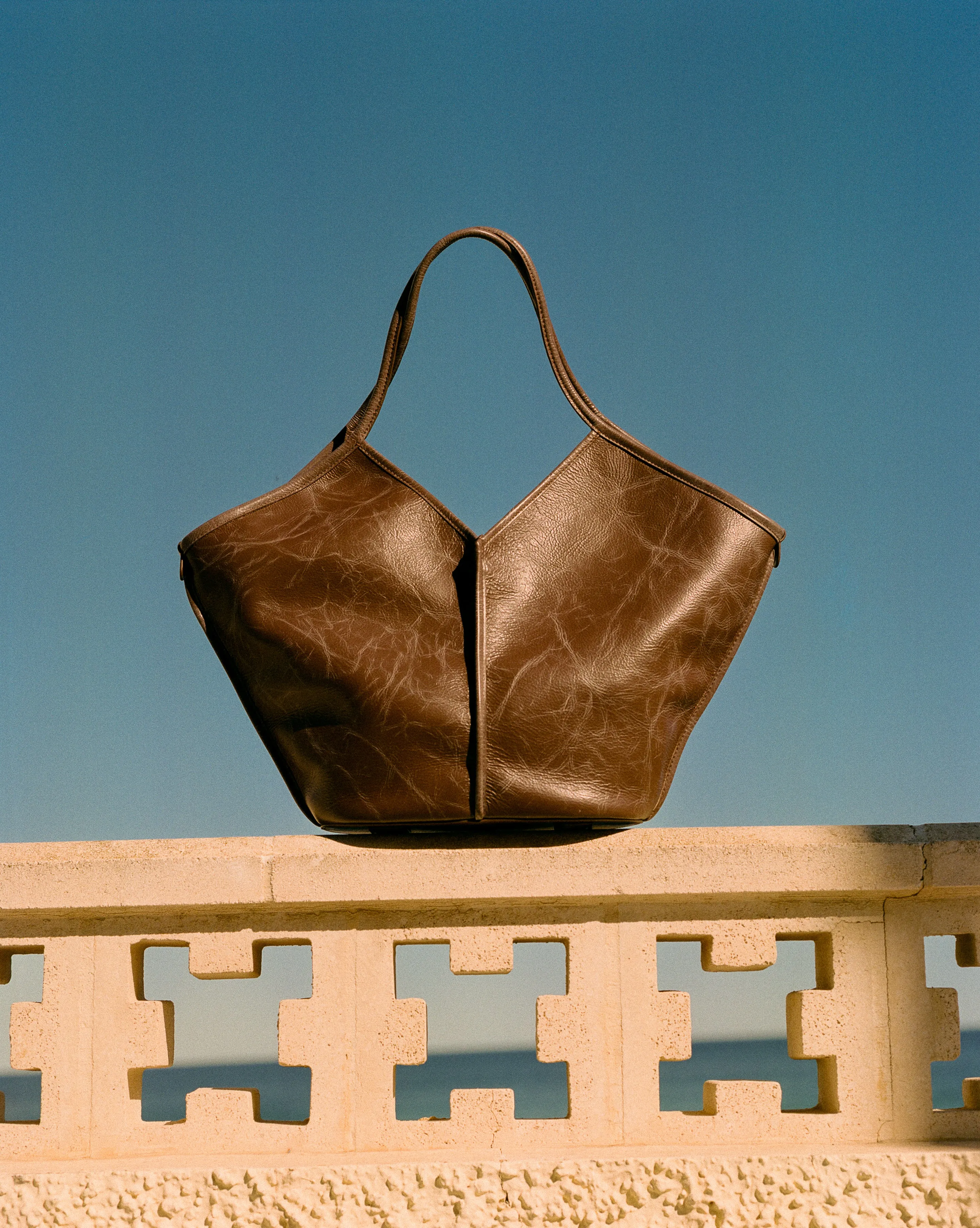 CALELLA DISTRESSED - Leather Tote Bag sold by Hereu Studio