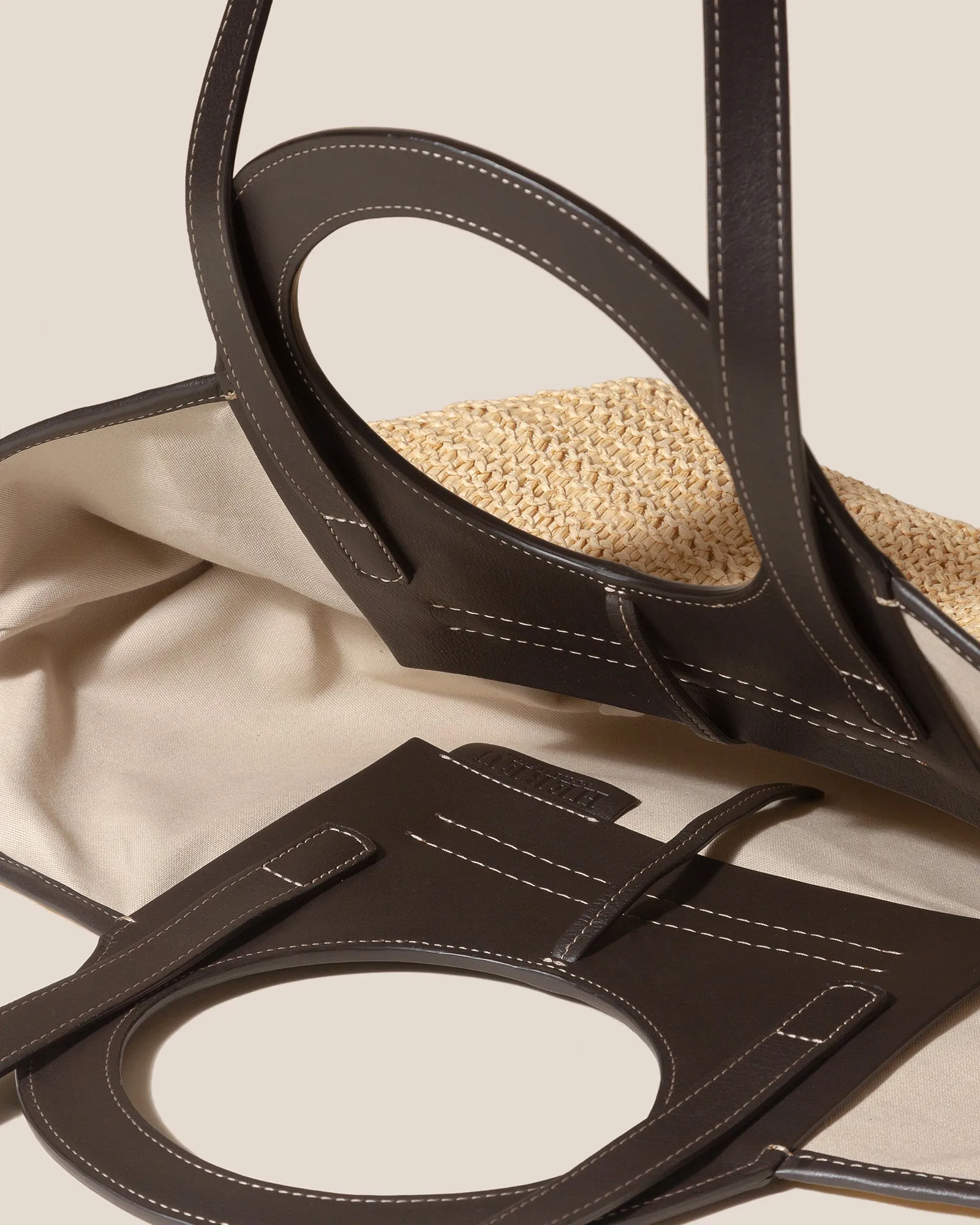 CALA S RAFFIA - Leather-trimmed Tote Bag sold by Hereu Studio product image thumbnail 3