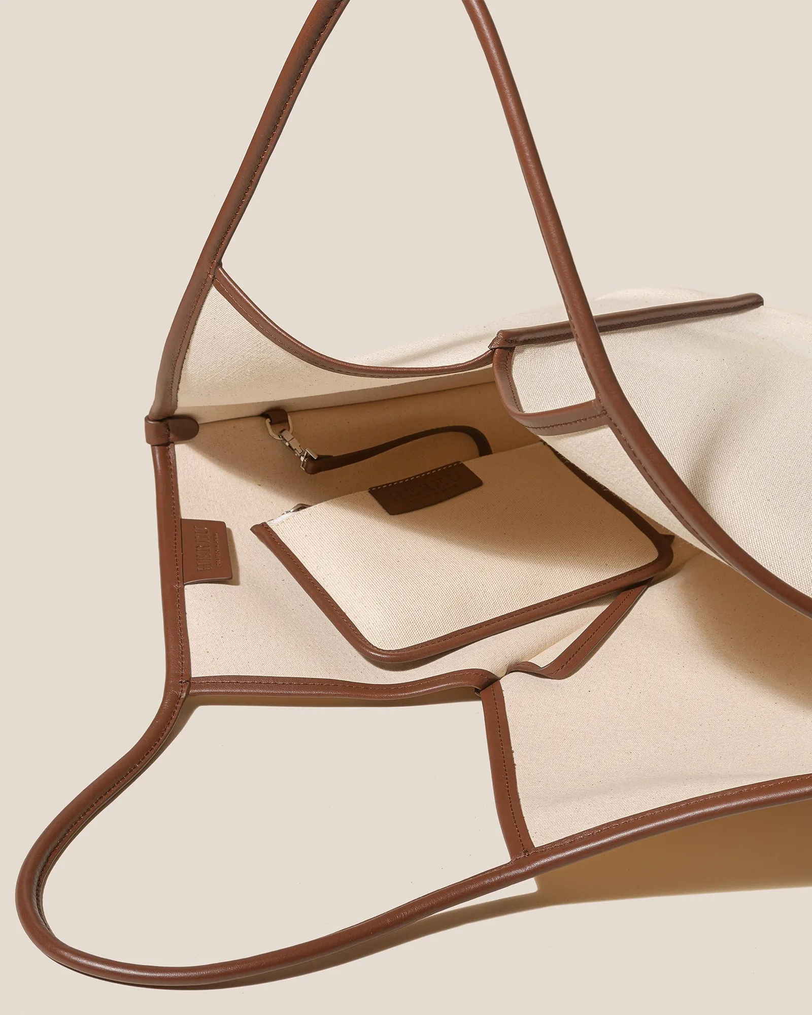 CALELLA - Leather-trimmed Organic Cotton Tote Bag sold by Hereu Studio product image thumbnail 4