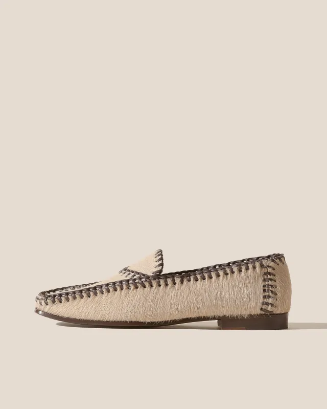 SOLLERIC CALF HAIR - Braided Seams Pull-on Loafer sold by Hereu Studio
