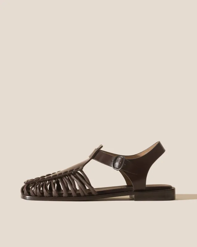 ALARO - Square-Toe T-bar Sandal sold by Hereu Studio