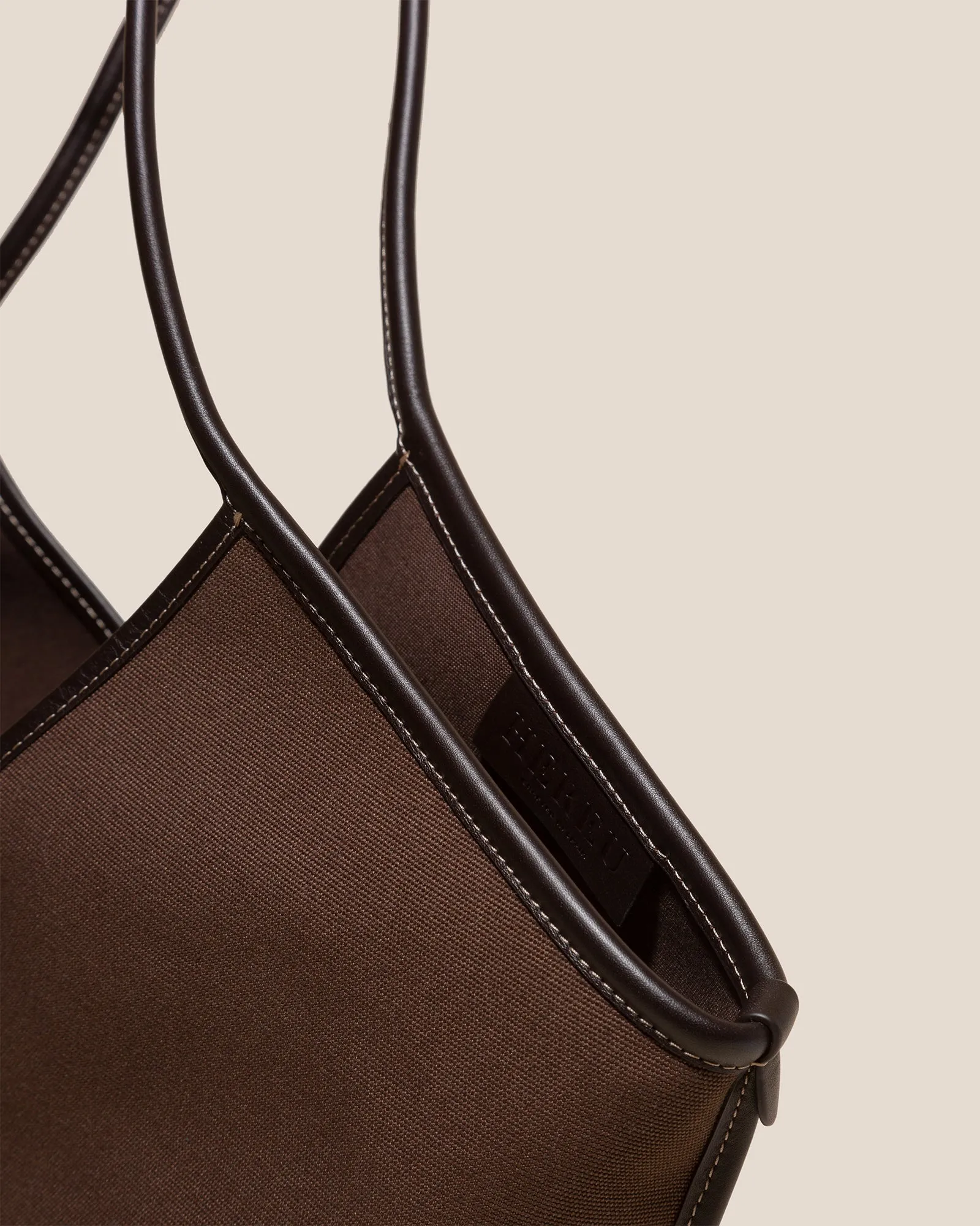 CALELLA - Leather-trimmed Organic Cotton Tote Bag sold by Hereu Studio product image thumbnail 3