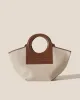 CALA S - Leather-trimmed Canvas Tote Bag sold by Hereu Studio