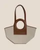 CALA S - Leather-trimmed Canvas Tote Bag sold by Hereu Studio