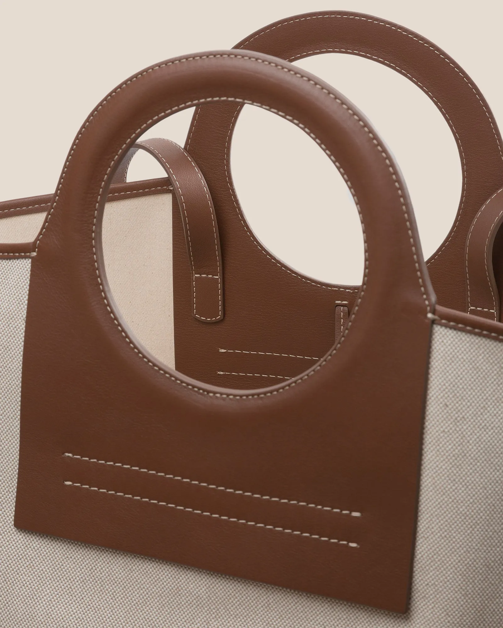 CALA S - Leather-trimmed Canvas Tote Bag sold by Hereu Studio product image thumbnail 5