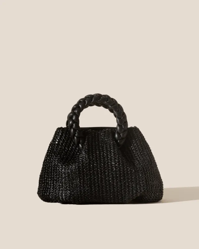 BOMBON M RAFFIA - Medium Plaited-handle Raffia Handbag sold by Hereu Studio