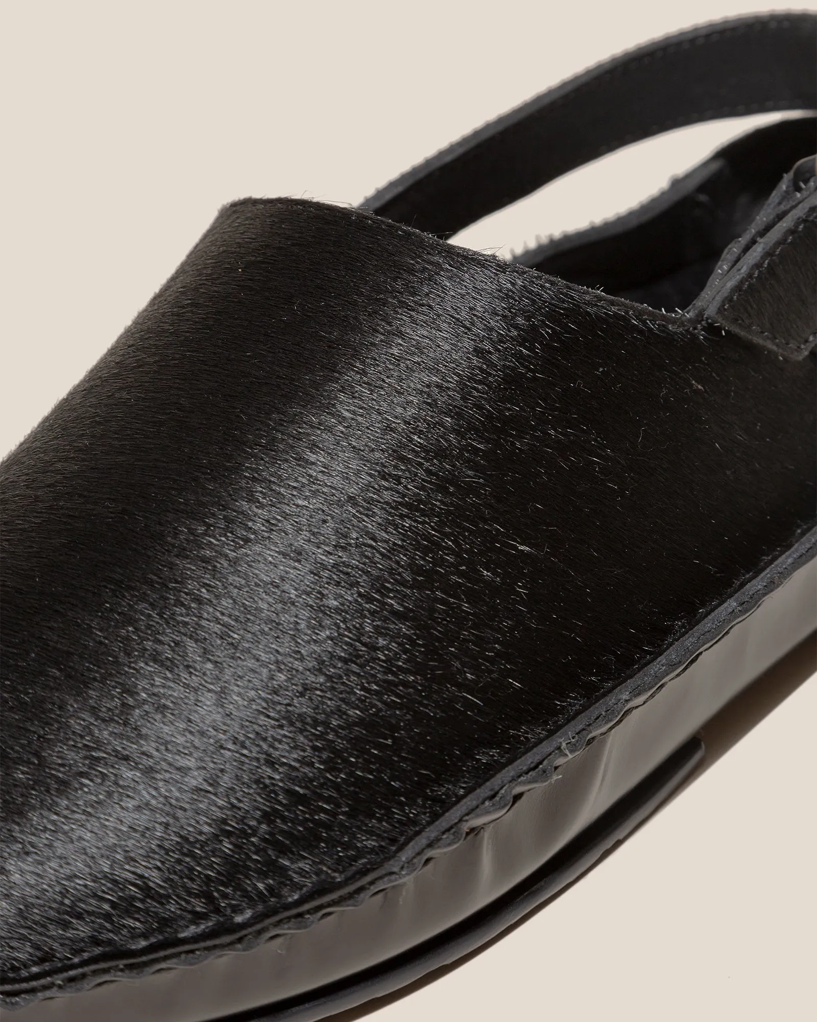 CARGOL CALF HAIR - Whipstitched Slingback Clog sold by Hereu Studio product image thumbnail 3