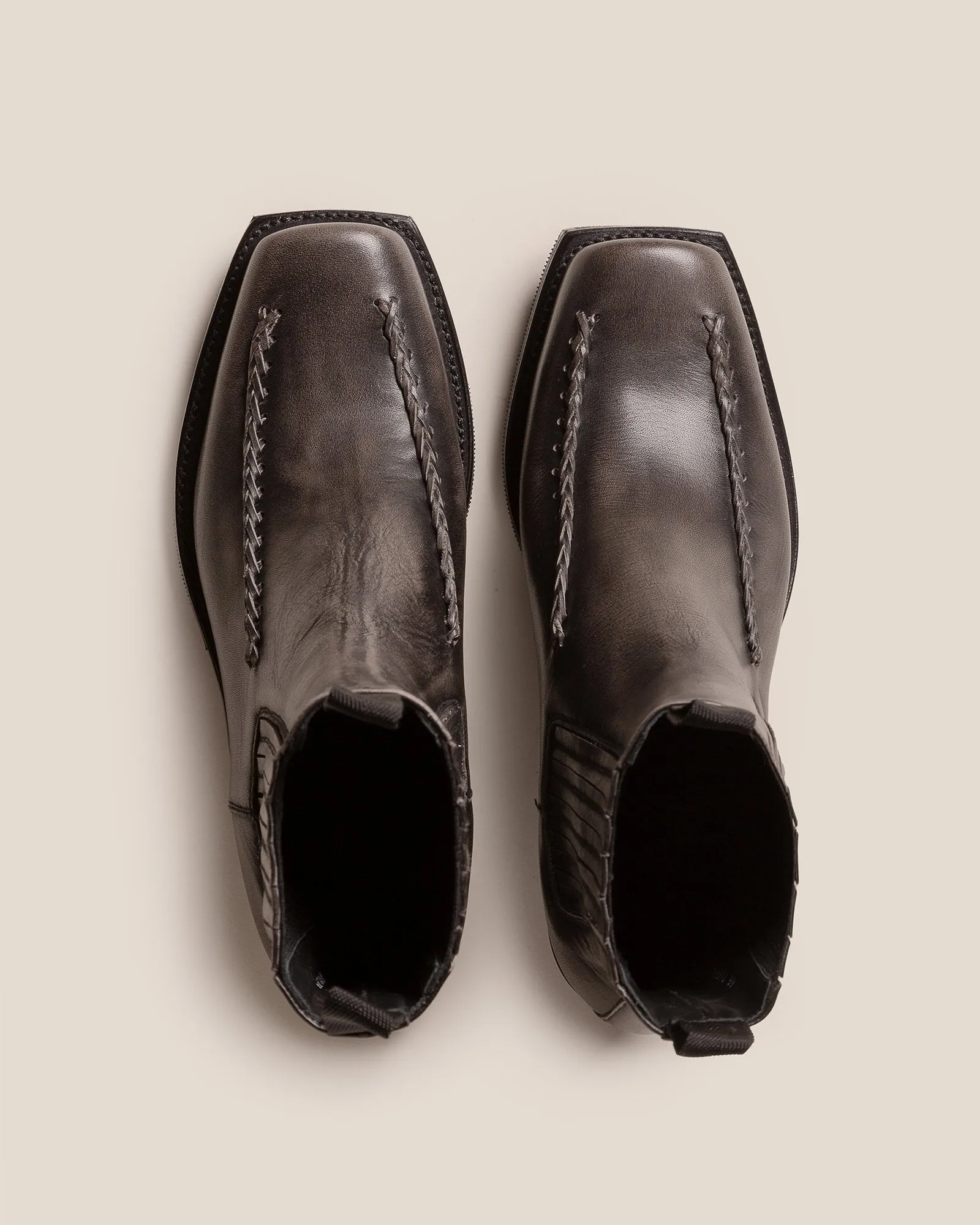 AGULLA - Square-Toe Braided Detail Chelsea Boot sold by Hereu Studio product image thumbnail 2