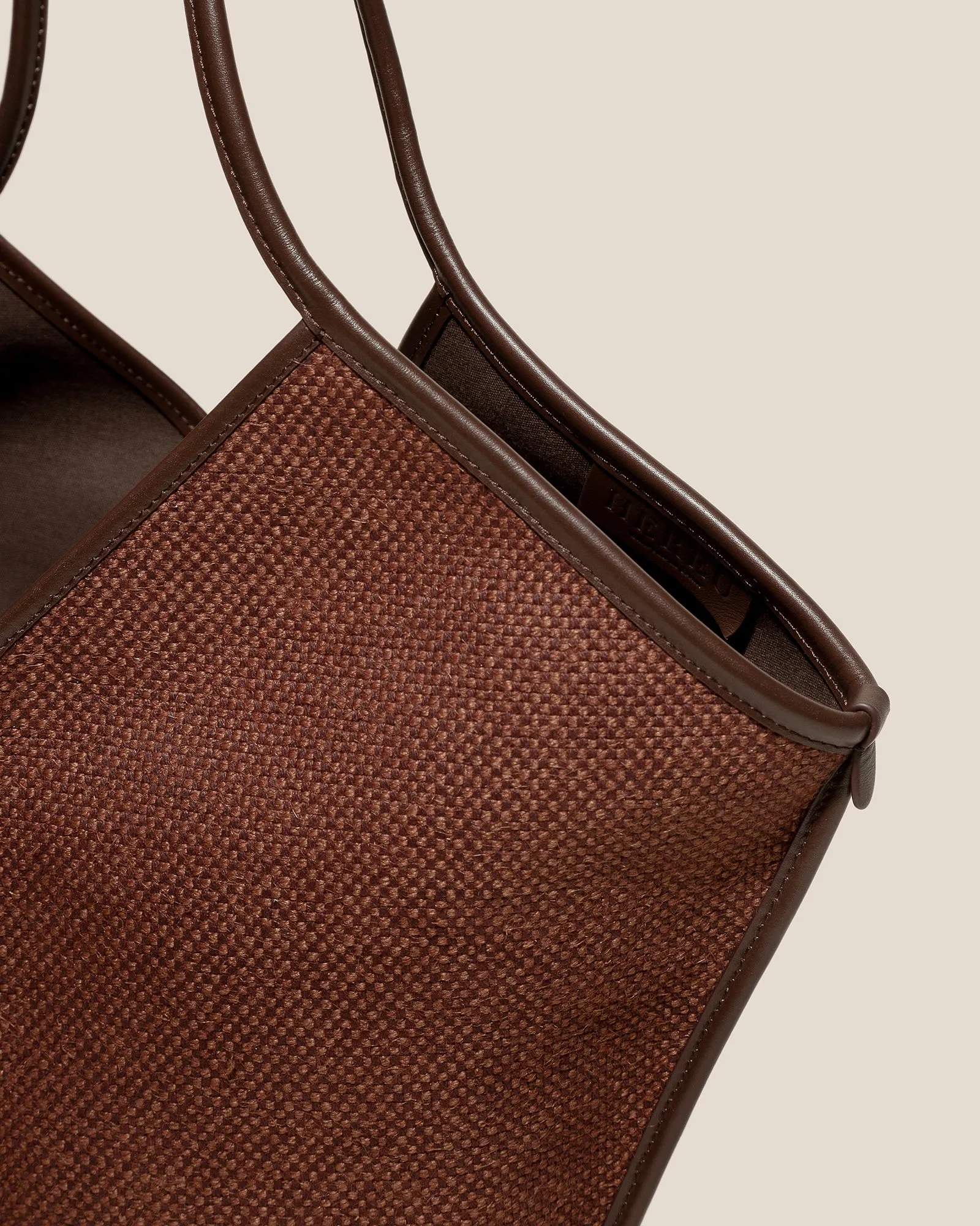 CALELLA WINTER - Leather-trimmed Organic Cotton Tote Bag sold by Hereu Studio product image thumbnail 2