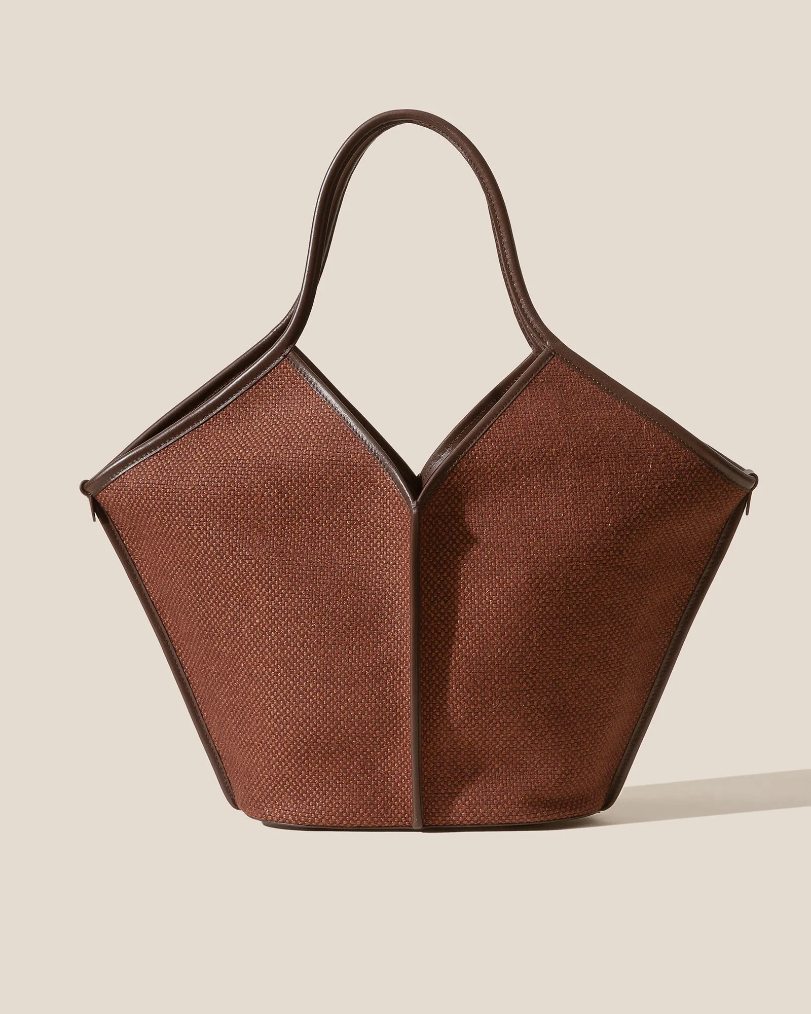 CALELLA WINTER - Leather-trimmed Organic Cotton Tote Bag sold by Hereu Studio