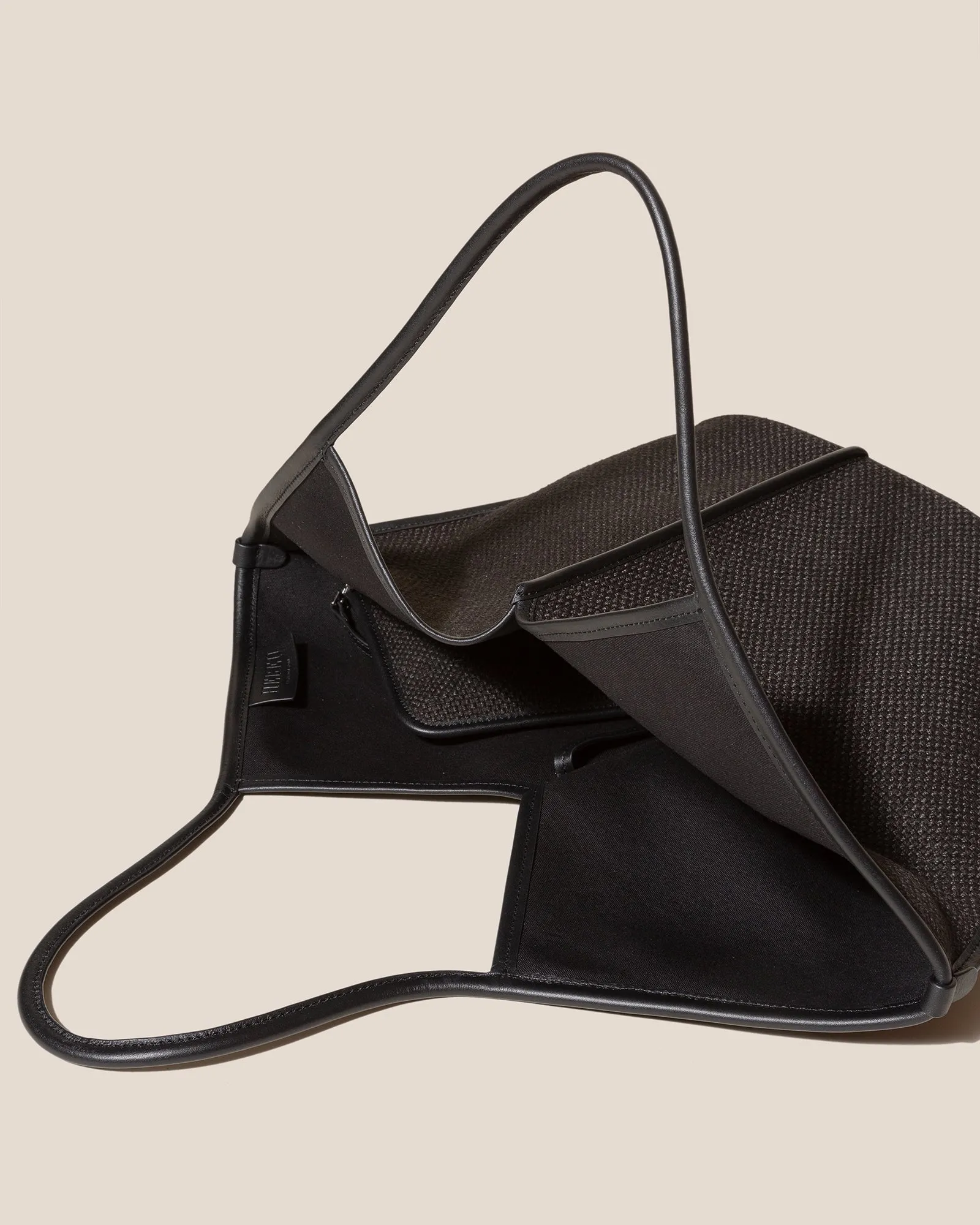 CALELLA WINTER - Leather-trimmed Organic Cotton Tote Bag sold by Hereu Studio product image thumbnail 3