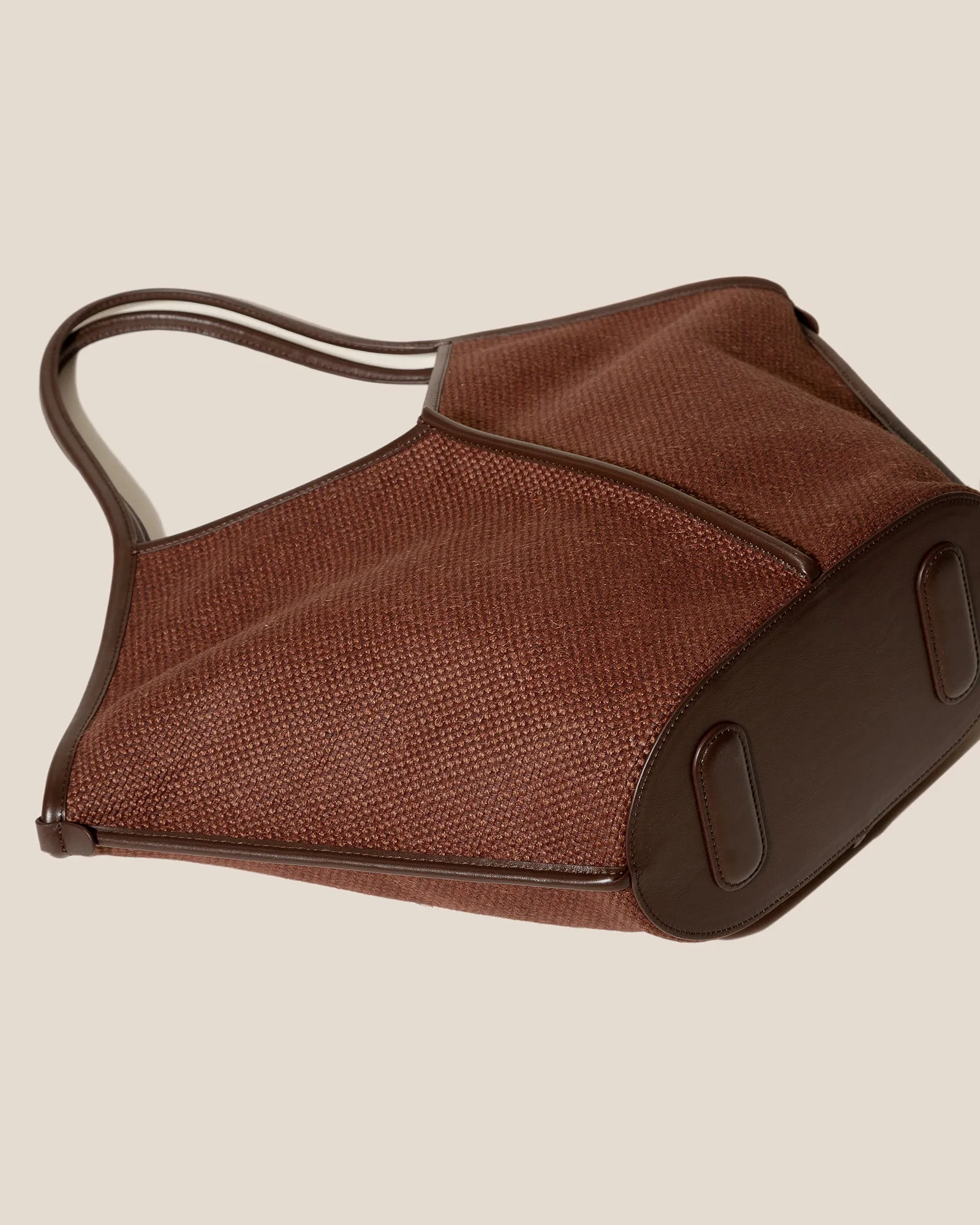 CALELLA WINTER - Leather-trimmed Organic Cotton Tote Bag sold by Hereu Studio product image thumbnail 4